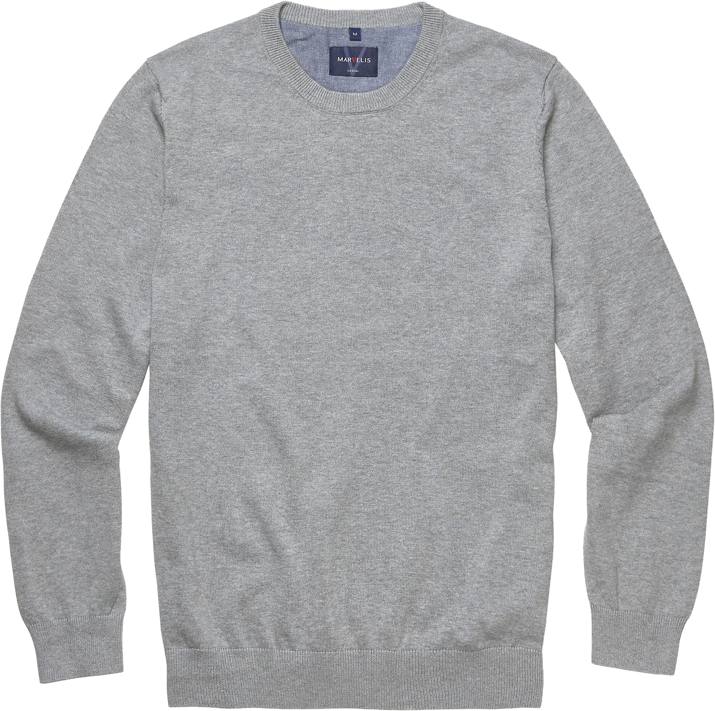 MARVELIS Strickpullover Rundhals, Baumwolle, regular fit günstig online kaufen