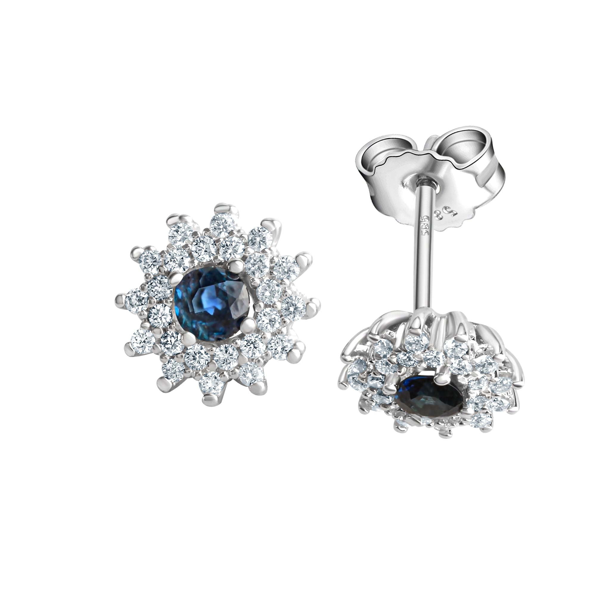 | Paar BAUR Safir Brillanten blau« mit Ohrstecker bestellen und für Orolino Gold 0,22ct. »585