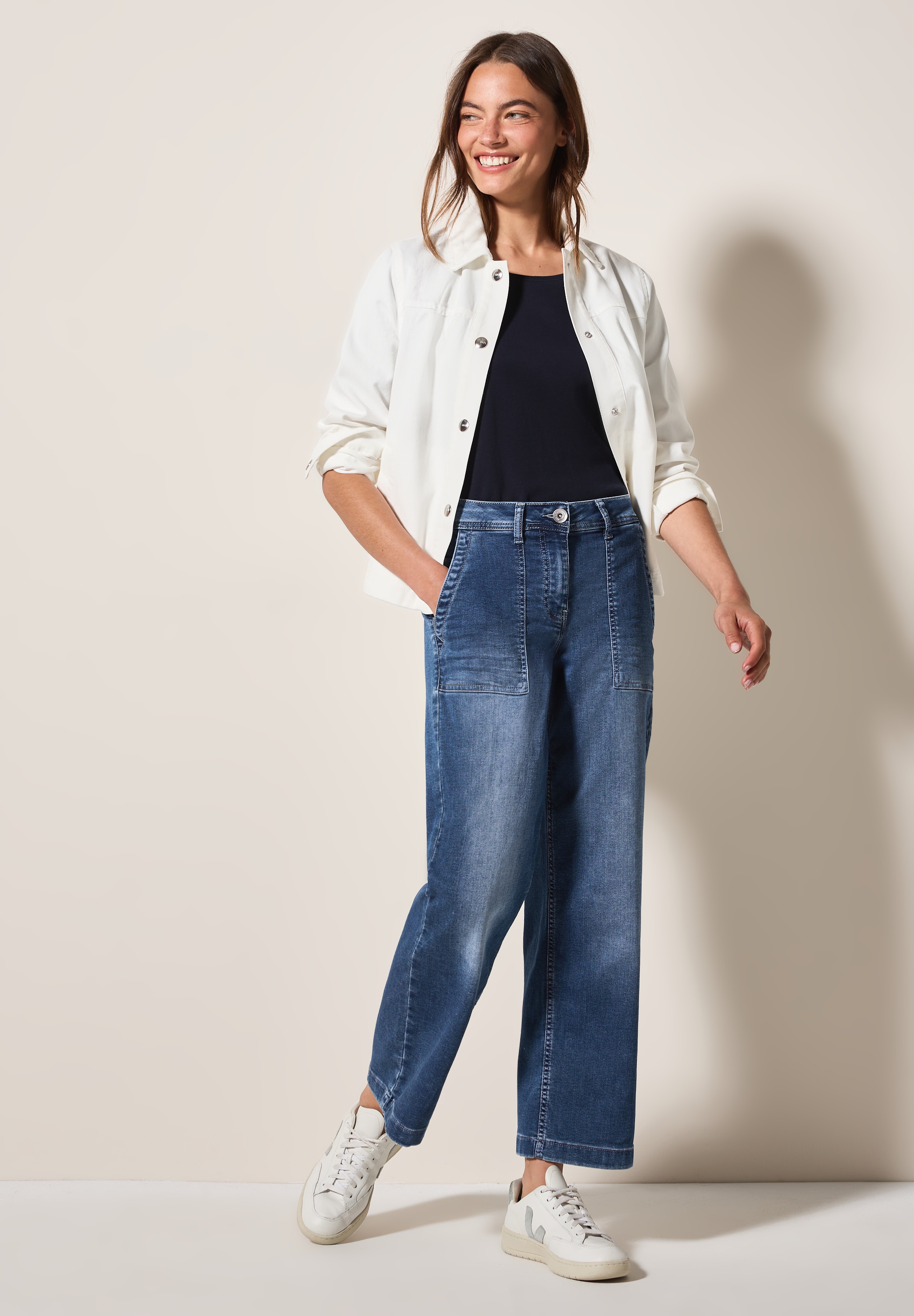 STREET ONE Loose-fit-Jeans, High Waist