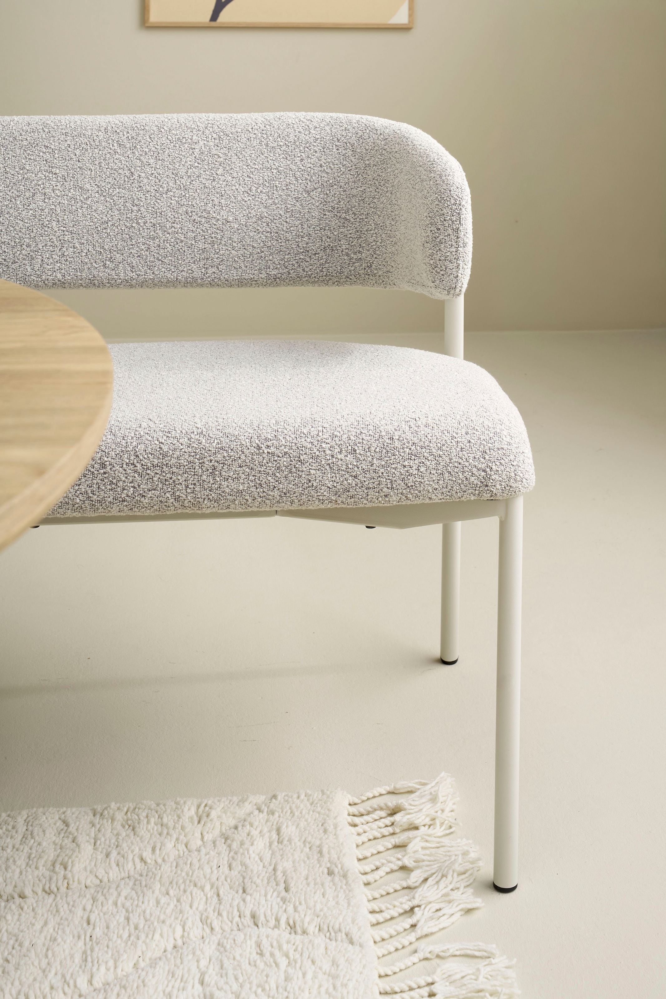 SCHÖNER WOHNEN-Kollektion Sitzbank »OSLO, 160 cm oder 200 cm« 1 Stk. tlg. Bezug Bouclé, Untergestell Metall pulverbeschichtet