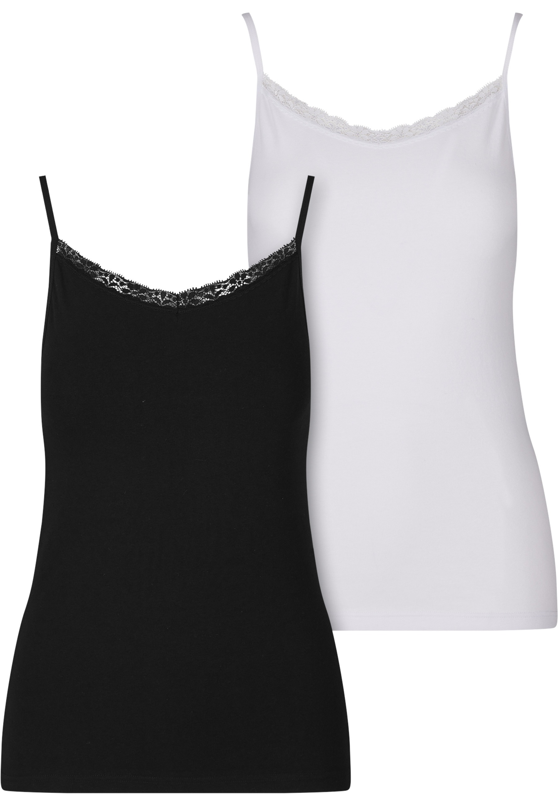 URBAN CLASSICS Muskelshirt "Urban Classics Ladies Basic Tank Top Cotton Lace 2-Pack" 1