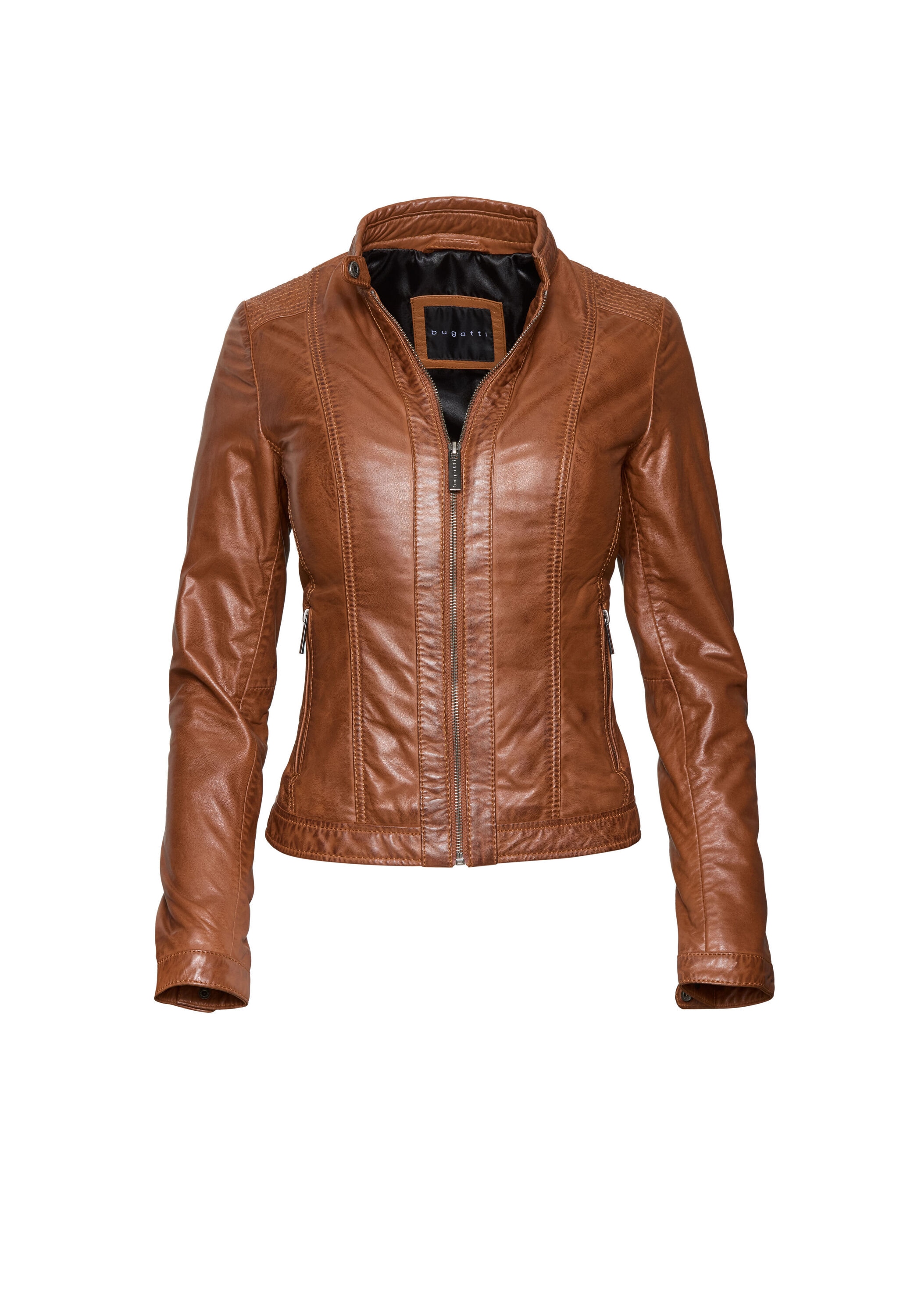 bugatti Lederjacke "BULady-121" ohne Kapuze aus hochwertigem Leder