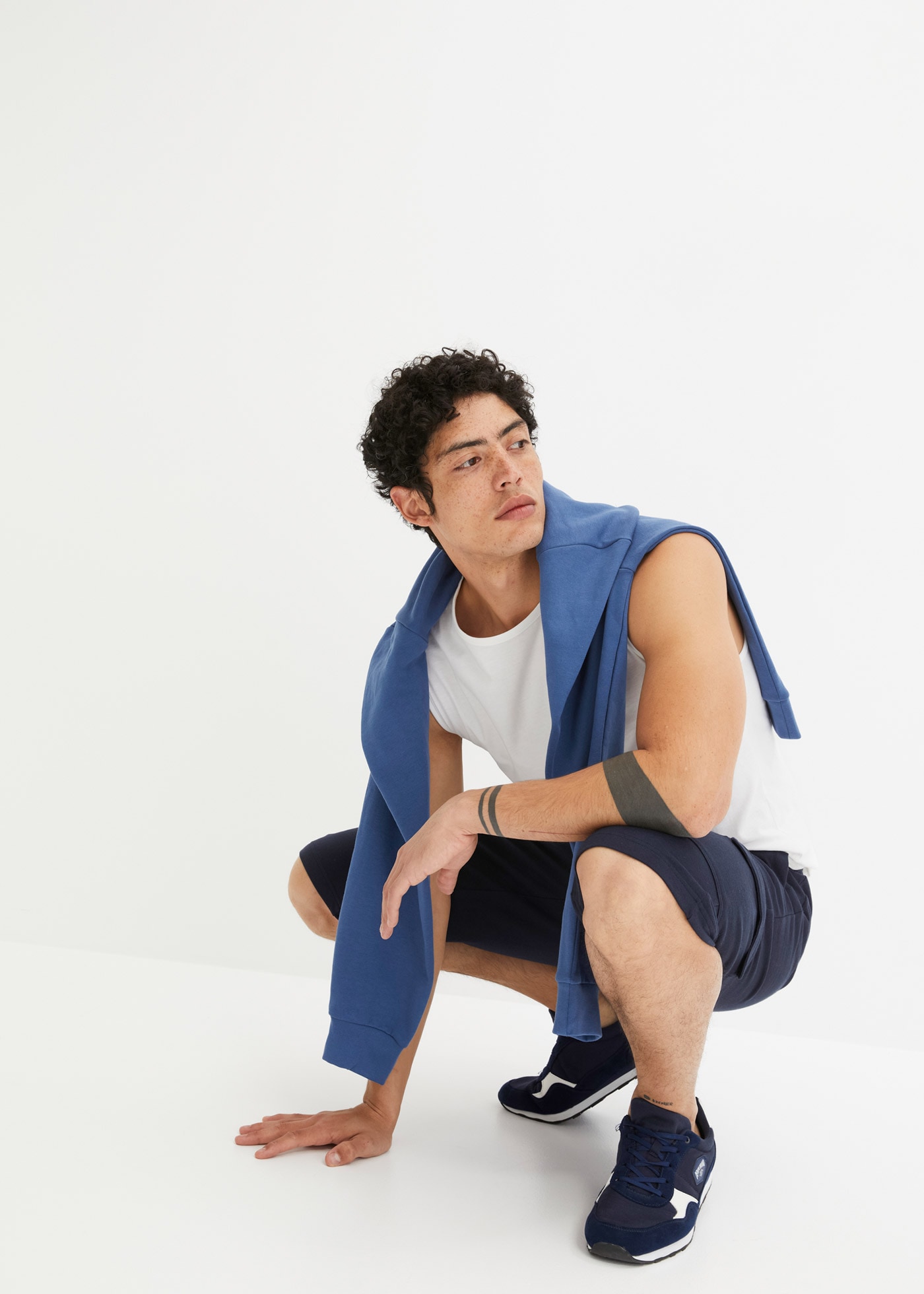 bonprix Cargobermudas  aus Baumwolle, mit Cargotaschen, Regular Fit, mit elastischem Bund