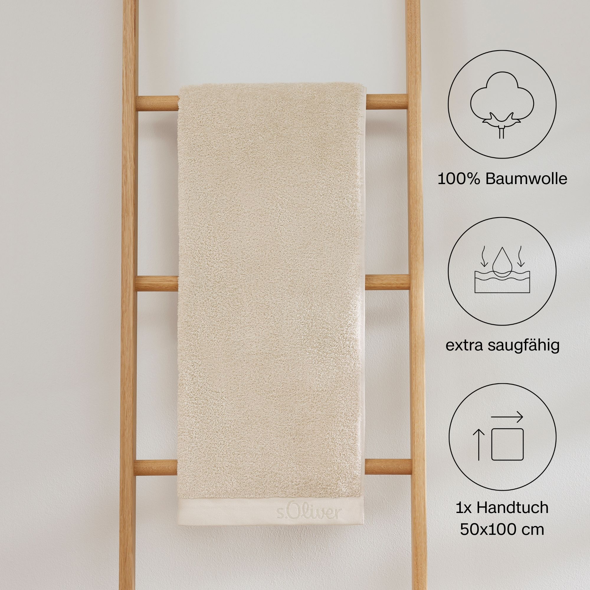 s.Oliver Handtuch »s.Oliver, Premium Qualität, 600 gr/m², auch als Sets erhältlich« große Farbauswahl, auch als Duschtuch, Waschhandschuh, Gästetuch