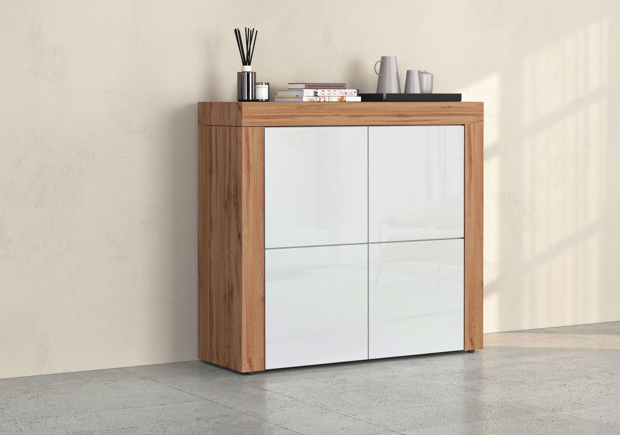 INOSIGN Highboard "CHRONOS Breite 140 cm mit 4 Türen und 8 Fächer Made in I günstig online kaufen