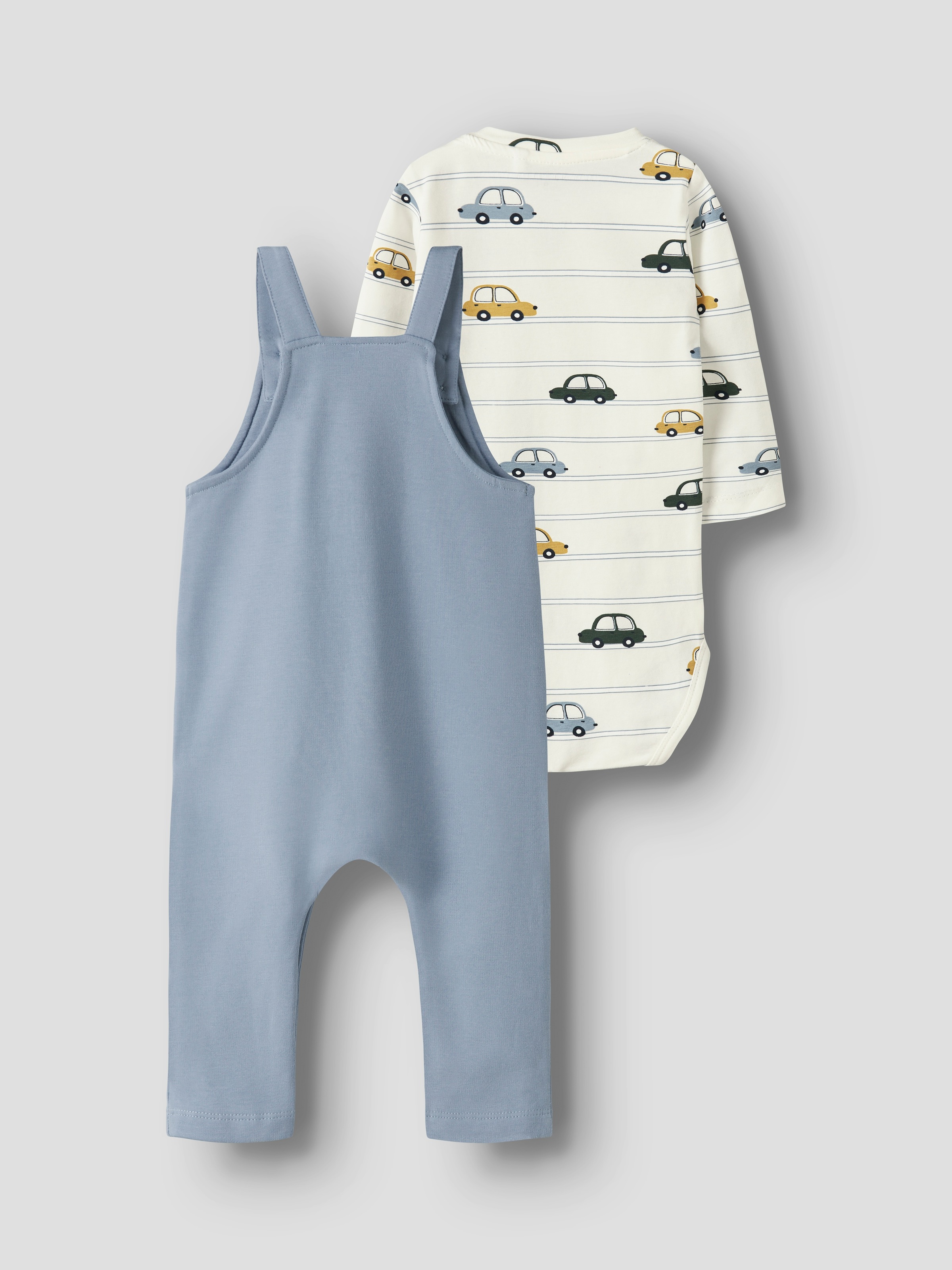 Thumbnail - Name It Overall "NBMVONNE SWEAT OVERALL BOX BRU SET" Set, 2 Stk. tlg.