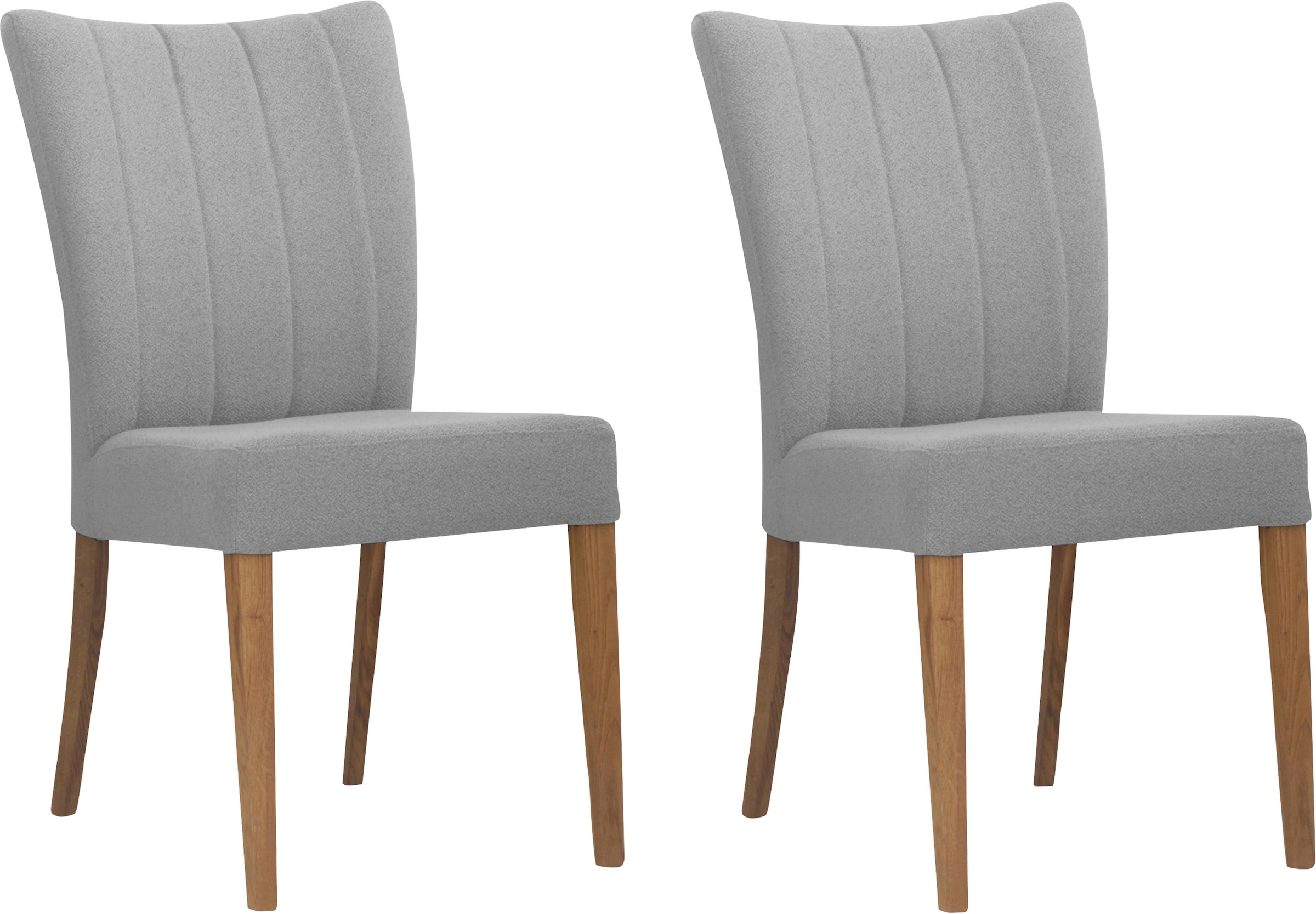 Home affaire 4-Fußstuhl "Dia" (Set) 2 Stk. Strukturstoff Gestell Eiche mass günstig online kaufen