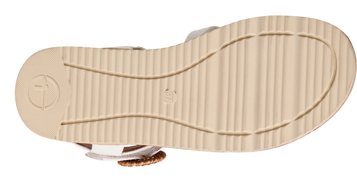 Tamaris Sandalette, Plateau, Sommerschuh, Riemchensandale mit hübscher Zierschnalle