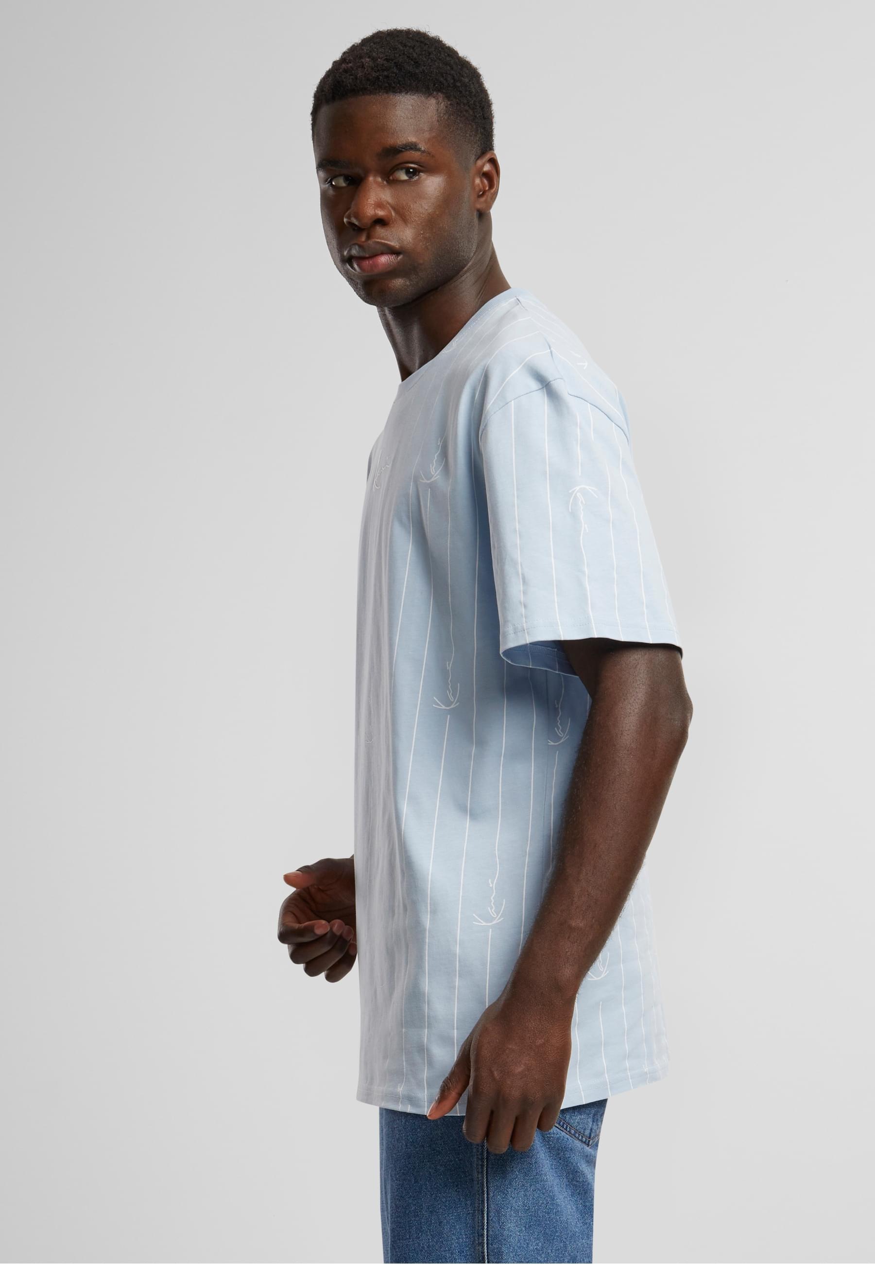 Karl Kani T-Shirt »Karl Kani Herren Karl Kani Small Signature Logo Prinstripe Tee«, (1 tlg.)