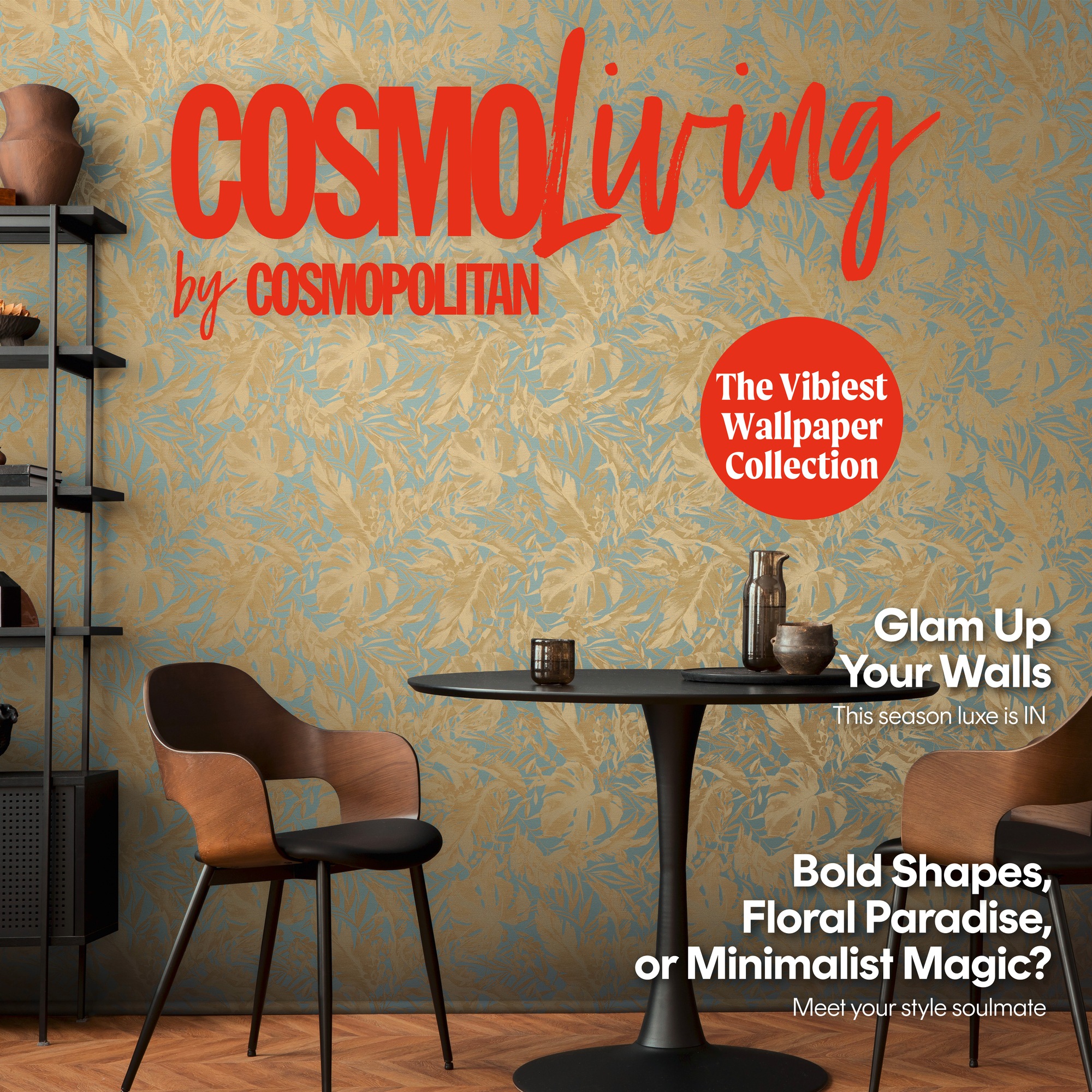 CosmoLiving by Cosmopolitan Vliestapete »Earthlines – Tropische Vliestapete« matt strukturiert Natürliche Blätter in harmonischer Eleganz