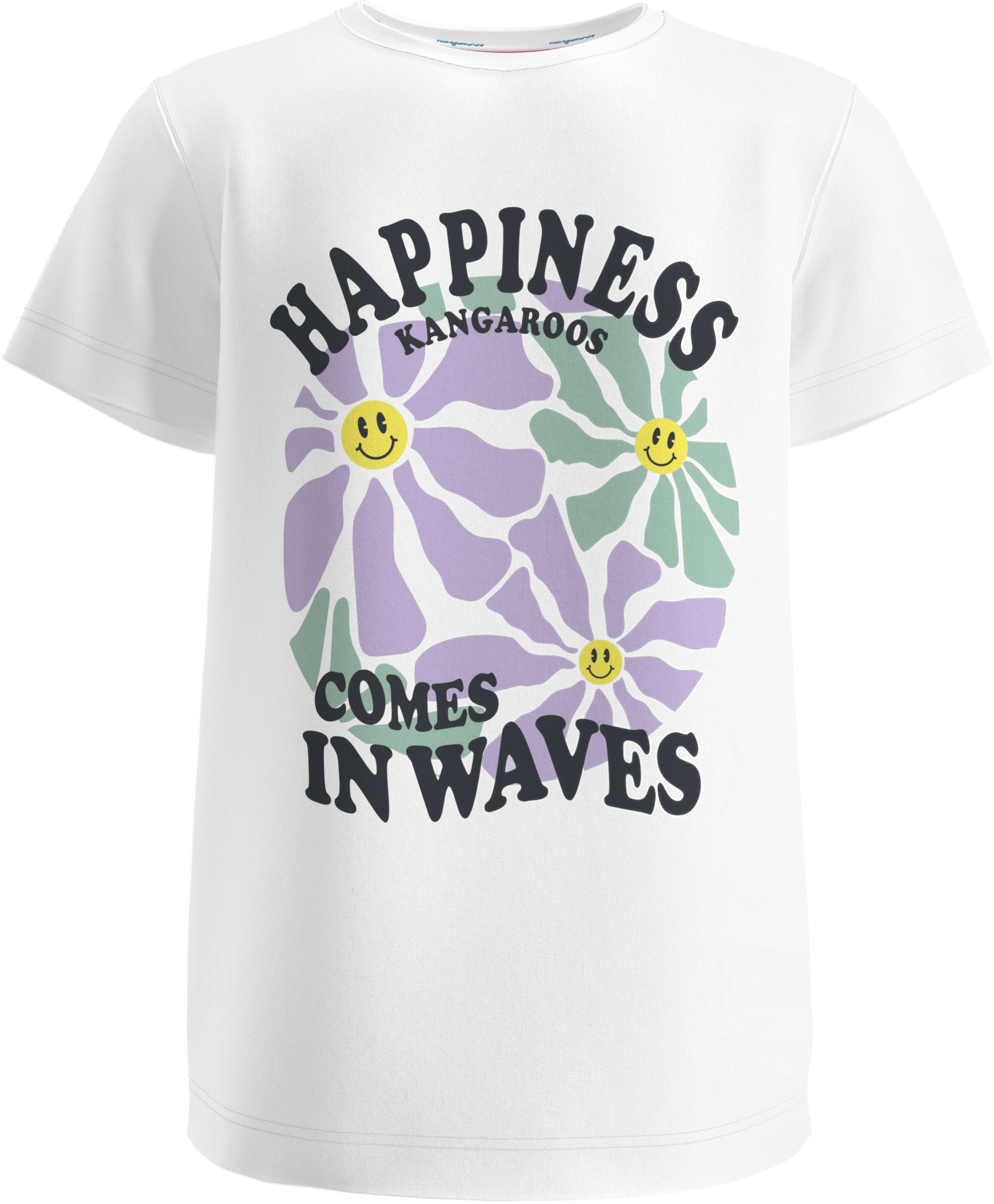 KangaROOS T-Shirt »HAPPINESS COMES«, großer Frontprint