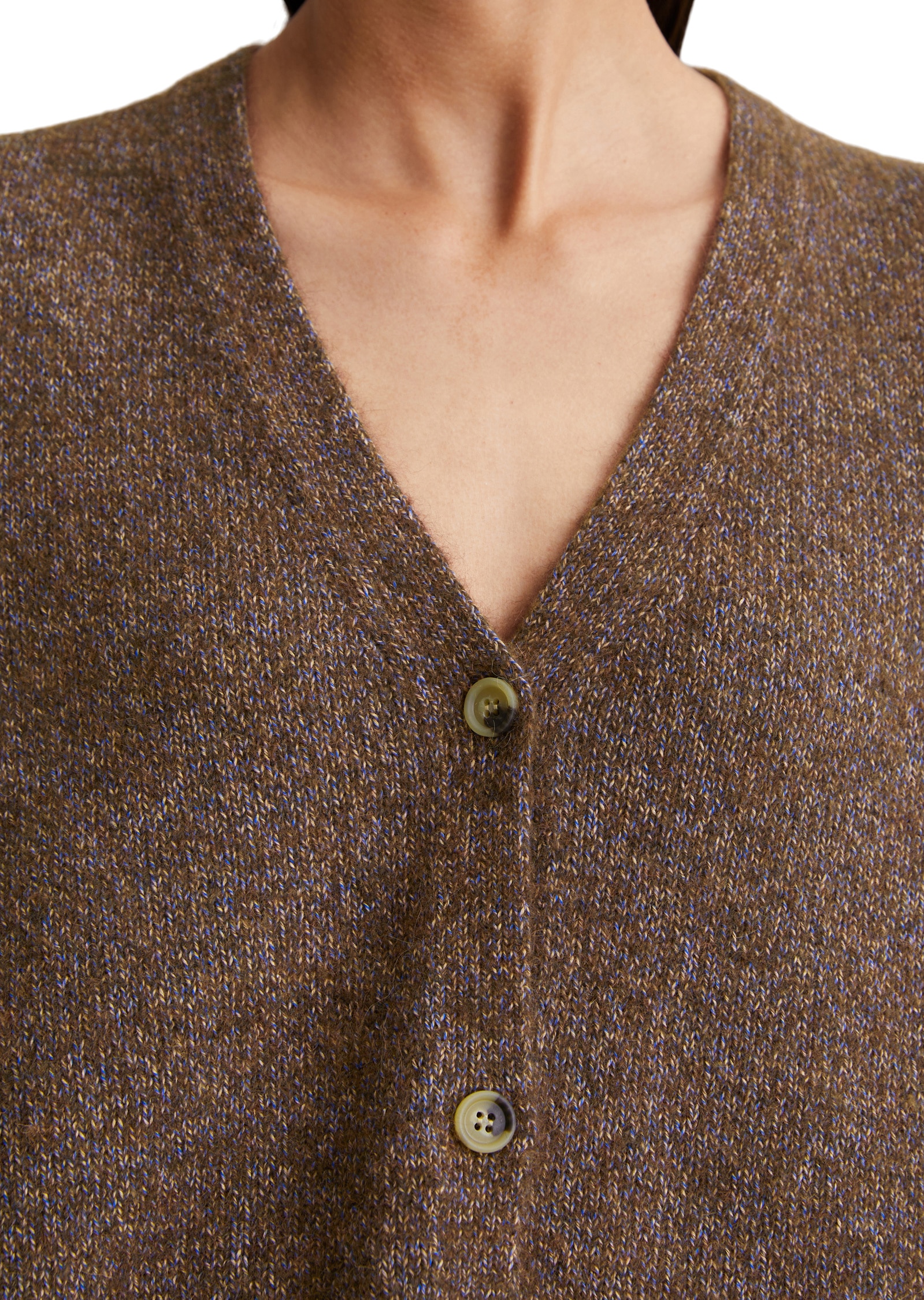 Marc O'Polo DENIM Strickweste »aus Baumwoll-Multicolor-Garn«