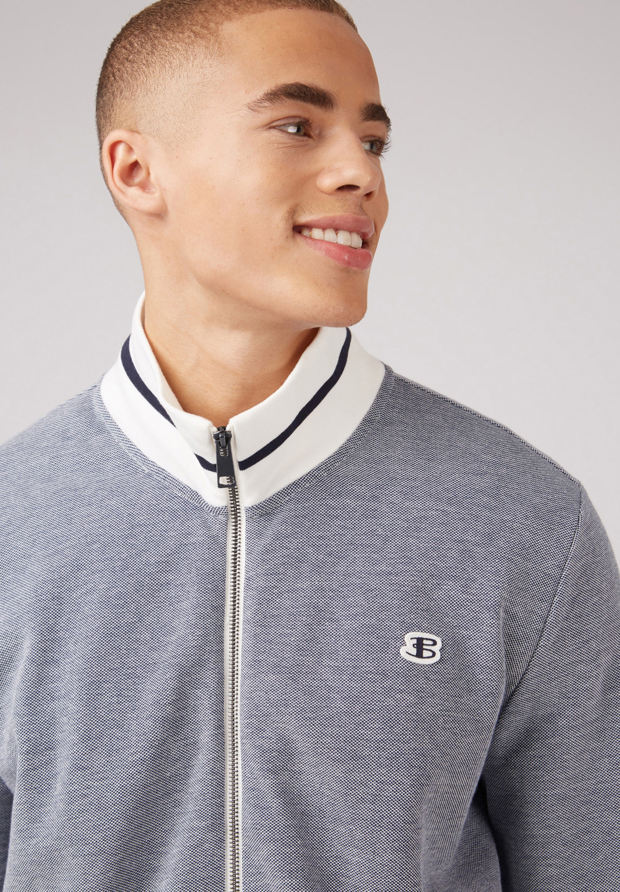 Ben Sherman Sweatshirt »Pique Track Top«, Gestickets Abzeichen