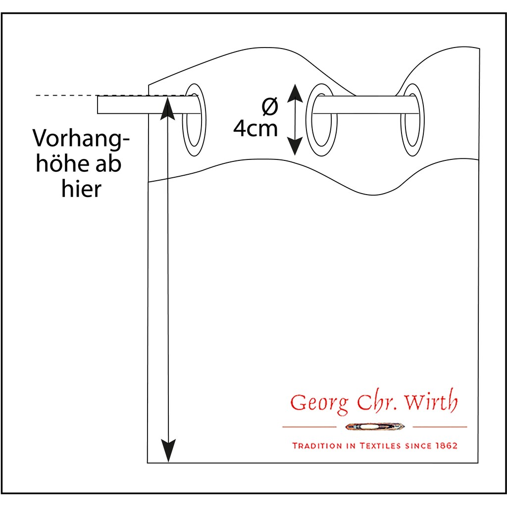 Wirth Vorhang »Westport«, (1 St.)