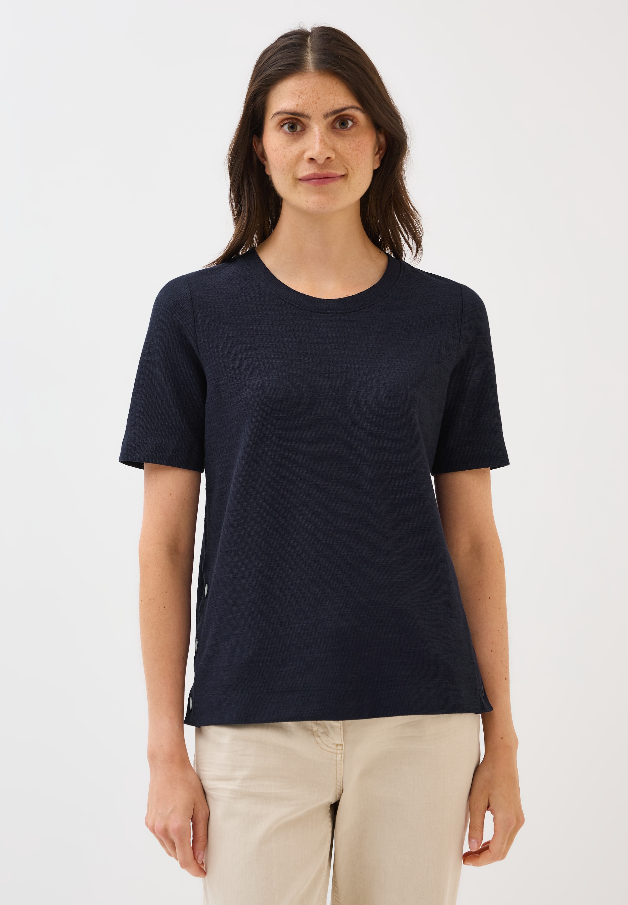 Cecil T-Shirt, mit Knopf Details günstig online kaufen
