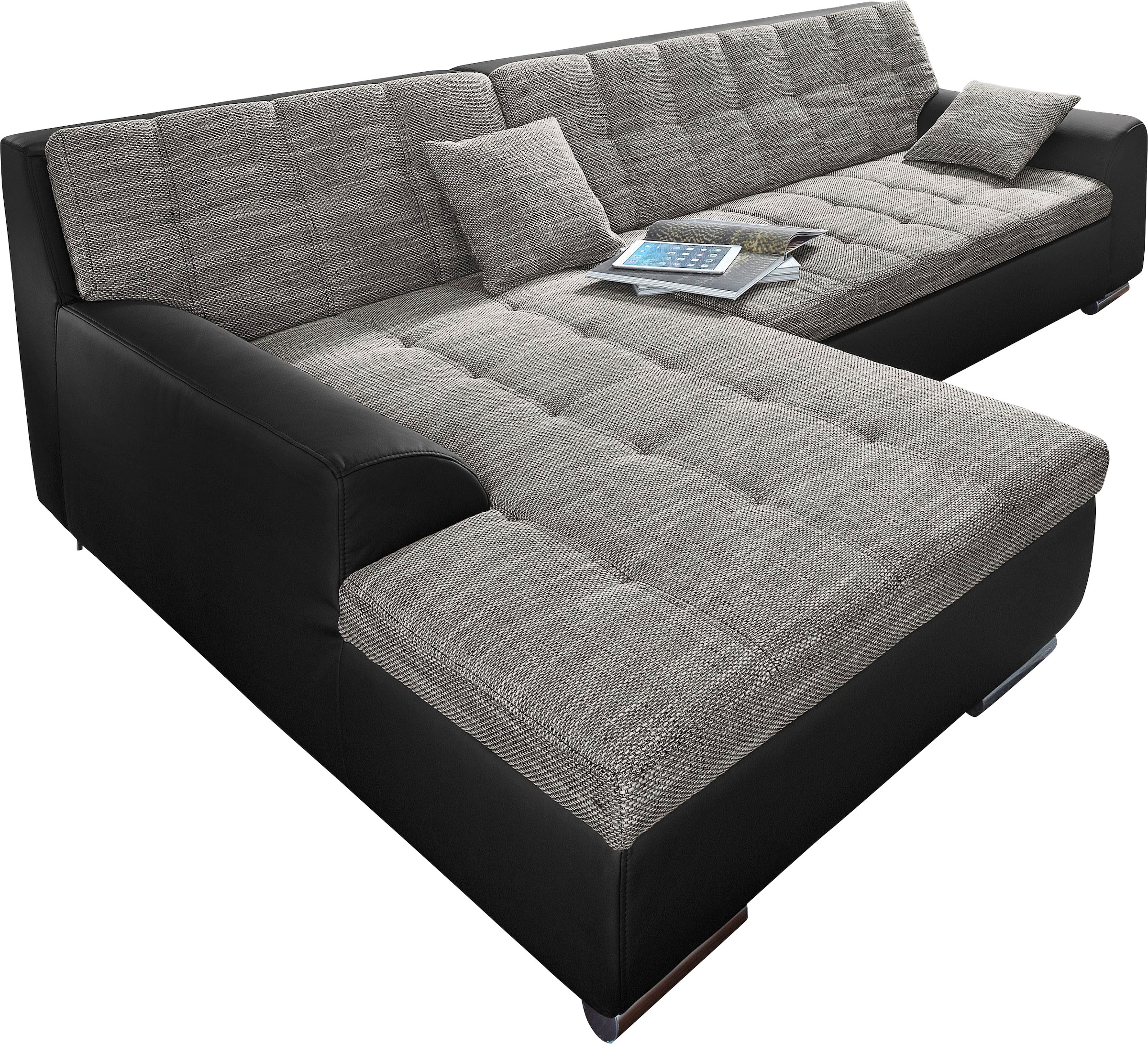 DOMO collection Ecksofa Treviso, wahlweise mit Bettfunktion, incl. Zierkiss günstig online kaufen