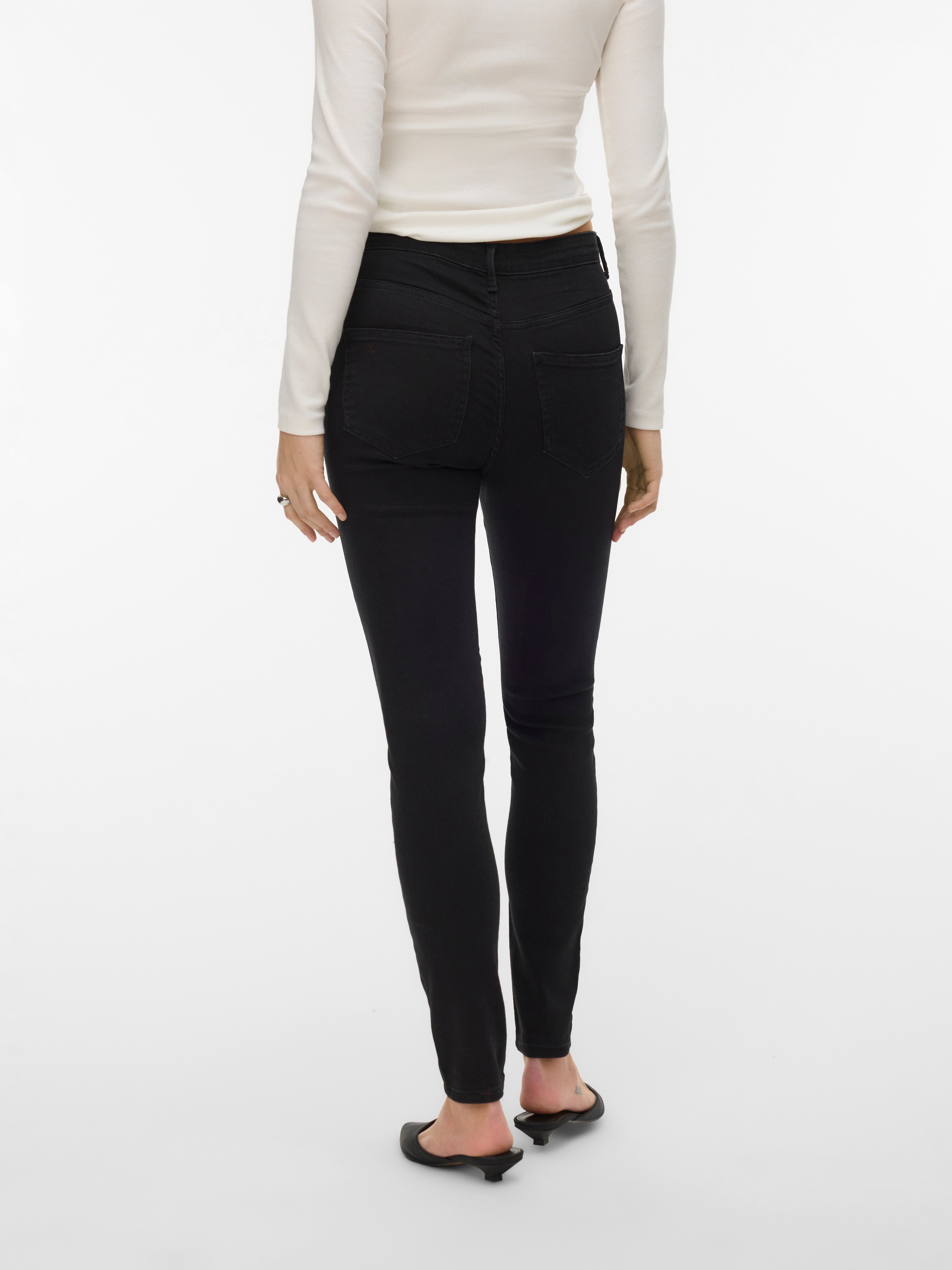 Vero Moda Skinny-fit-Jeans "VMPOLLY MR SKINNY JEANS RA135 NOOS" Baumwollmis günstig online kaufen