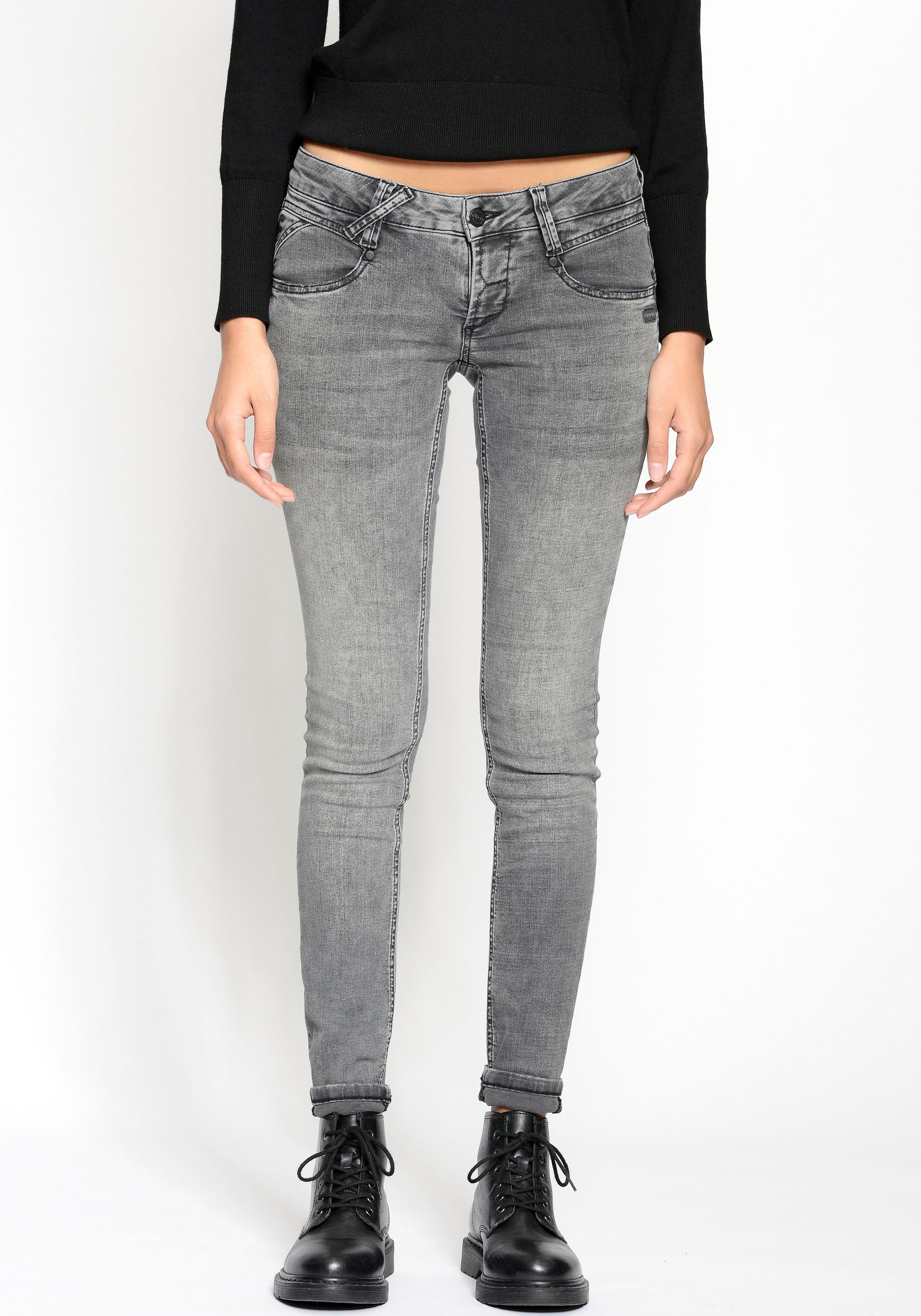 GANG Skinny-fit-Jeans BAUR bestellen authenischer | »94Nena«, Used-Waschung für in