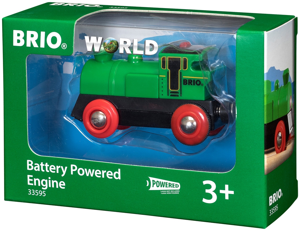 BRIO® Spielzeug-Eisenbahn »BRIO® WORLD, Speedy Green Batterielok«, mit Lichtfunktion; Made in Europe