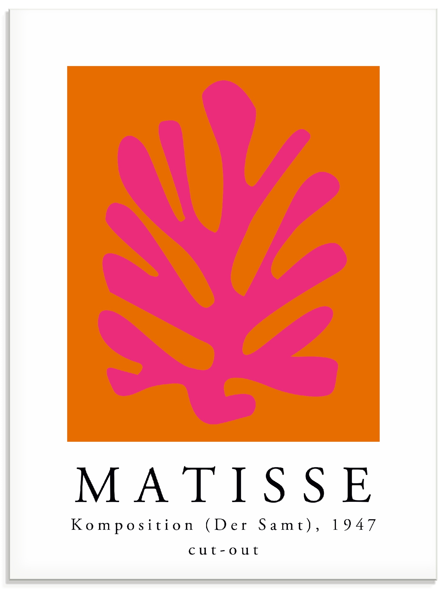 Artland Glasbild "Matisse Komposition - cut-out pink" Muster 1 Stk. tlg. in verschiedenen Größen