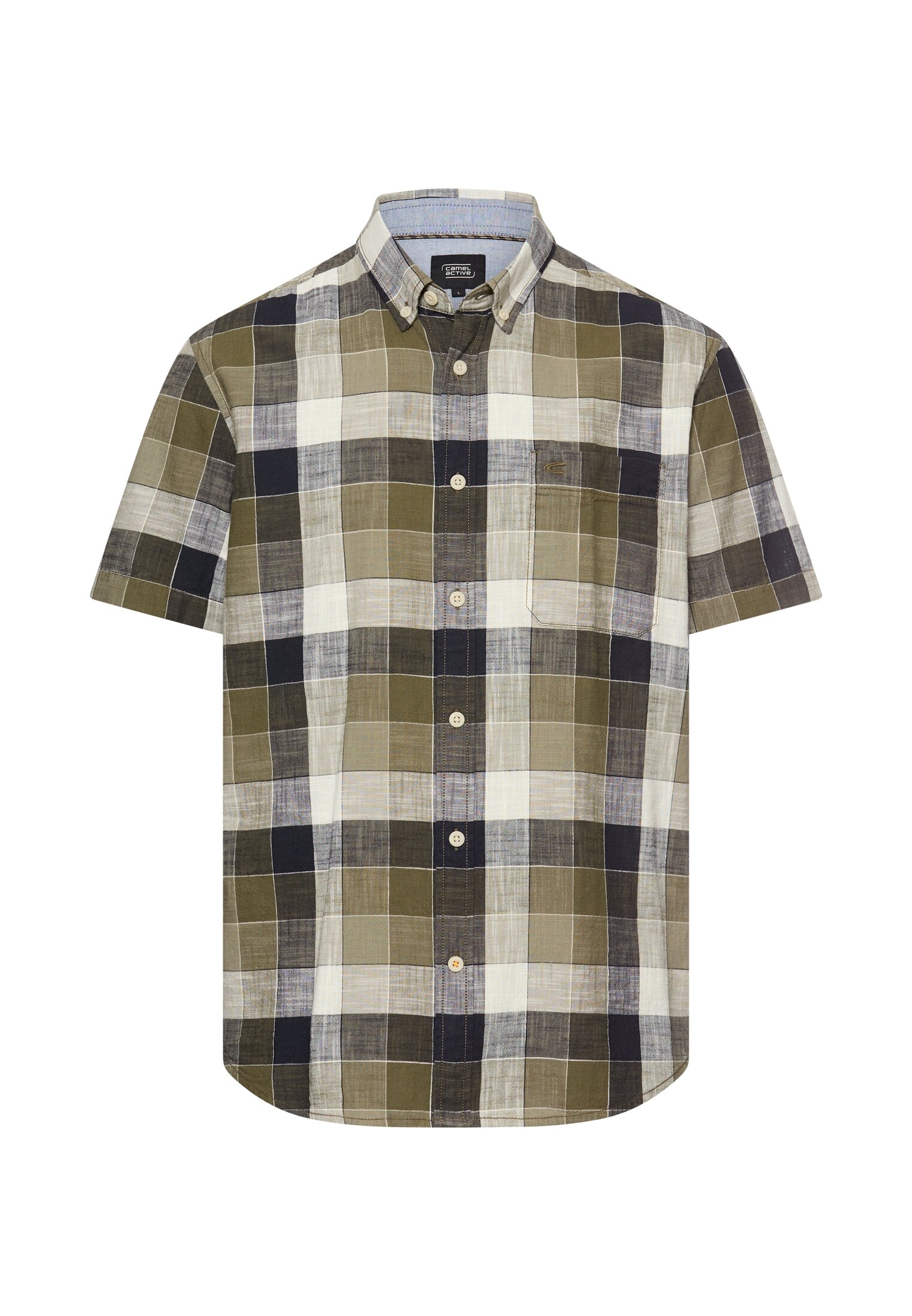 camel active Karohemd Kurzarm, mit Button-Down-Kragen günstig online kaufen