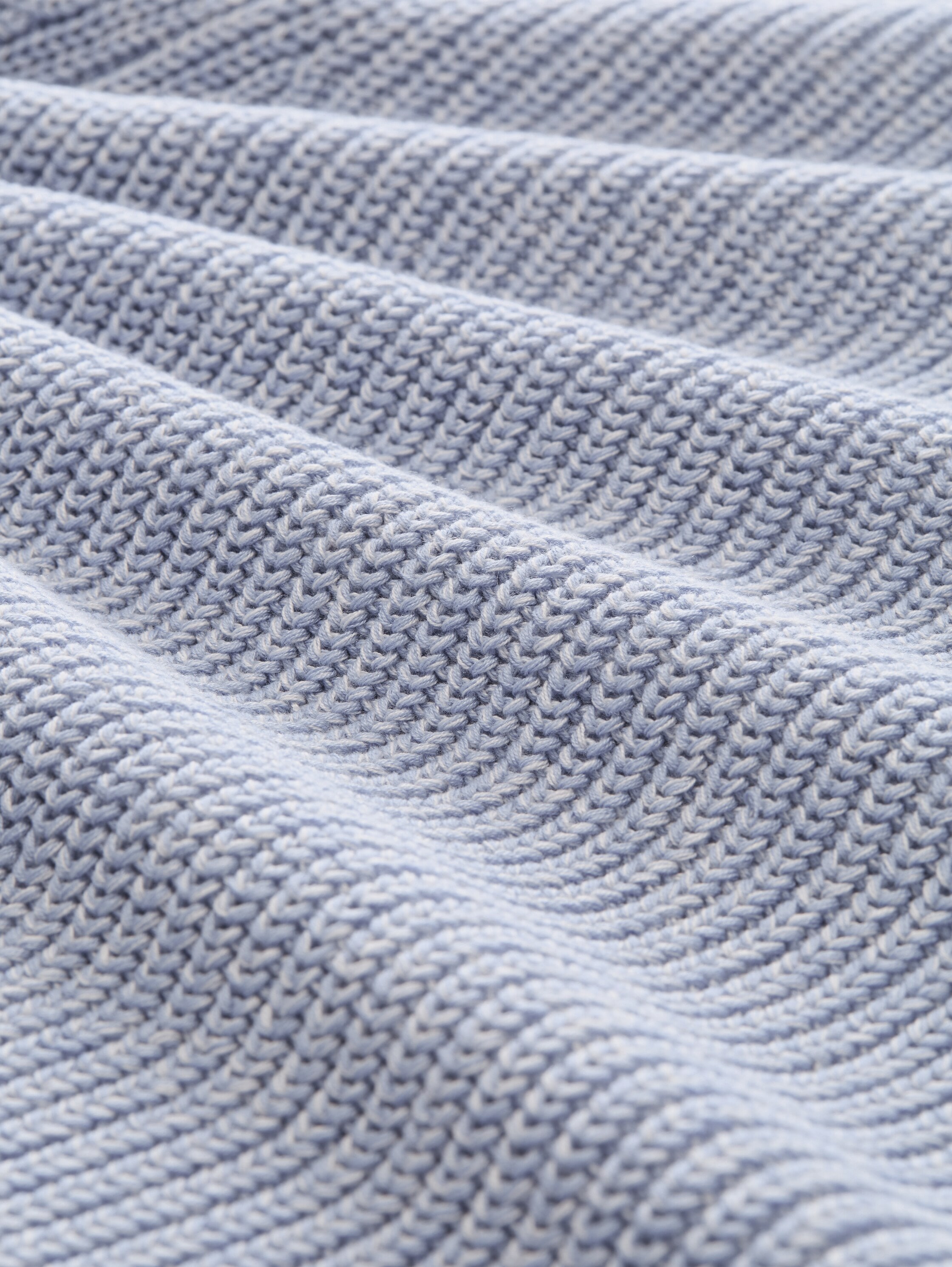 TOM TAILOR Denim V-Ausschnitt-Pullover mit Rippbündchen