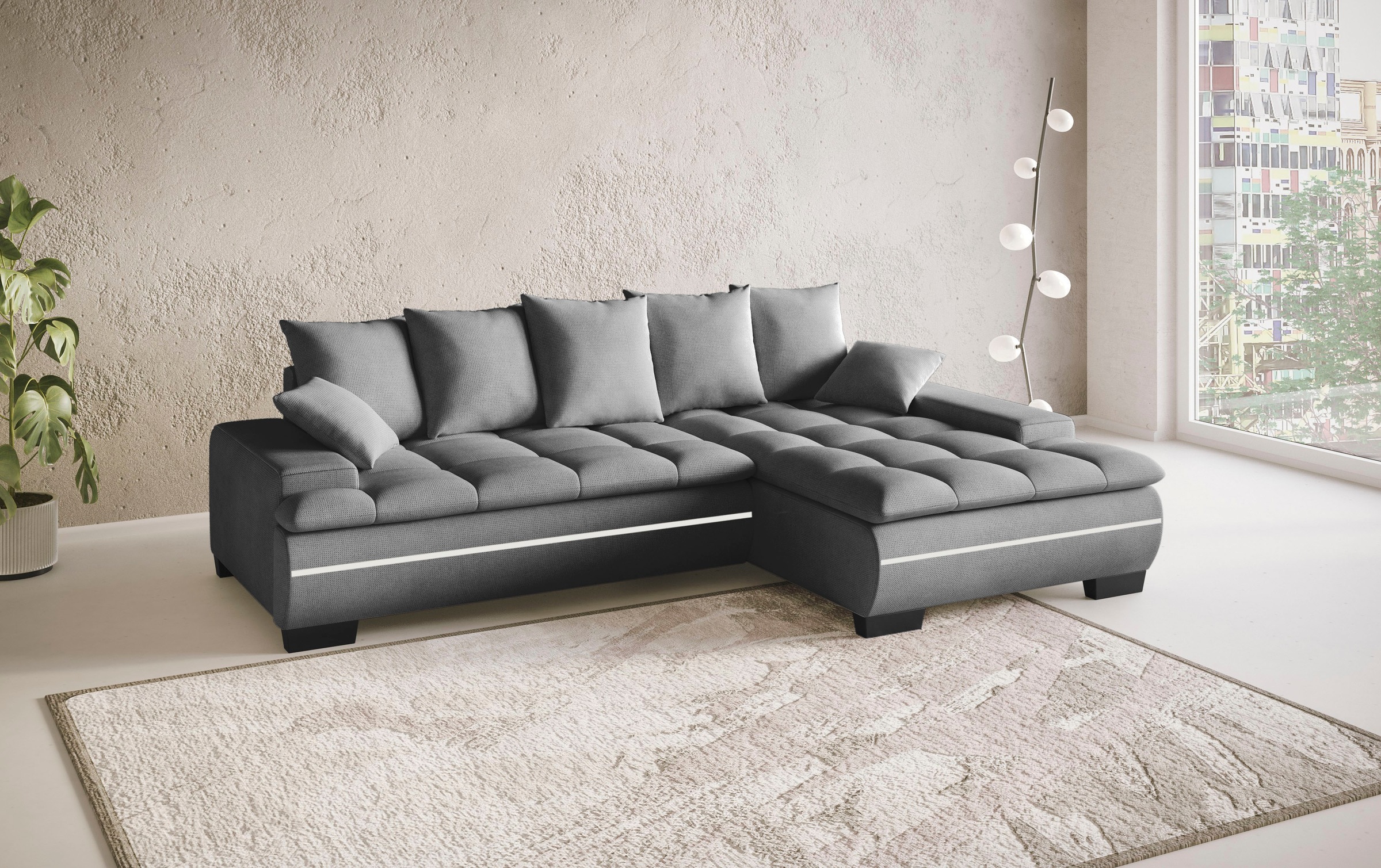 Mr. Couch Ecksofa "Haiti II, L-Form", RGB-LED Beleuchtung, Kaltschaum, wahl günstig online kaufen