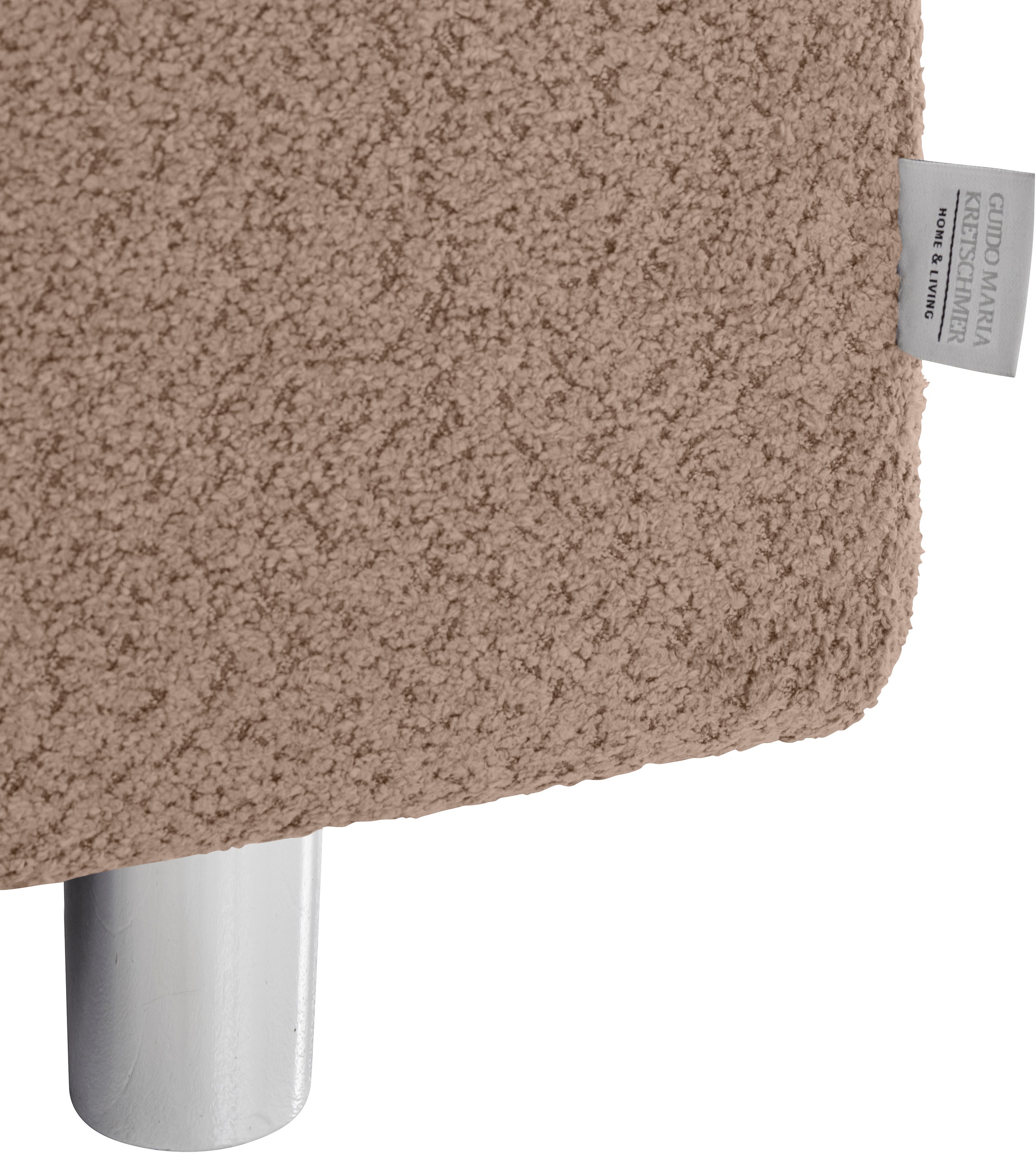Guido Maria Kretschmer Home&Living Ecksofa »Györ«, L-Form, wahlweise mit Bettfunktion und Bettkasten incl. 2 Zierkissen