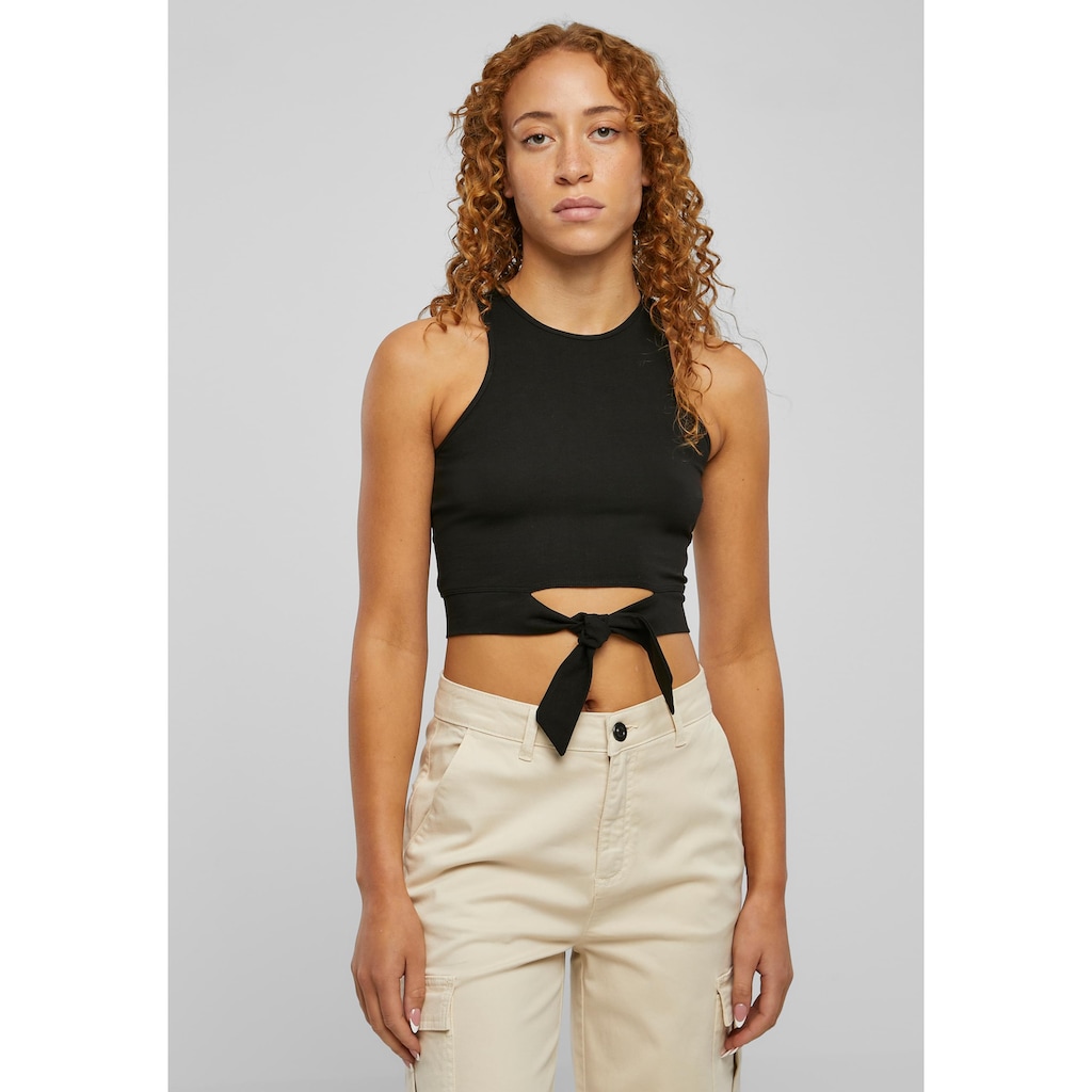 URBAN CLASSICS Muskelshirt »Urban Classics Damen Ladies Cropped Knot Top«, (1 tlg.)