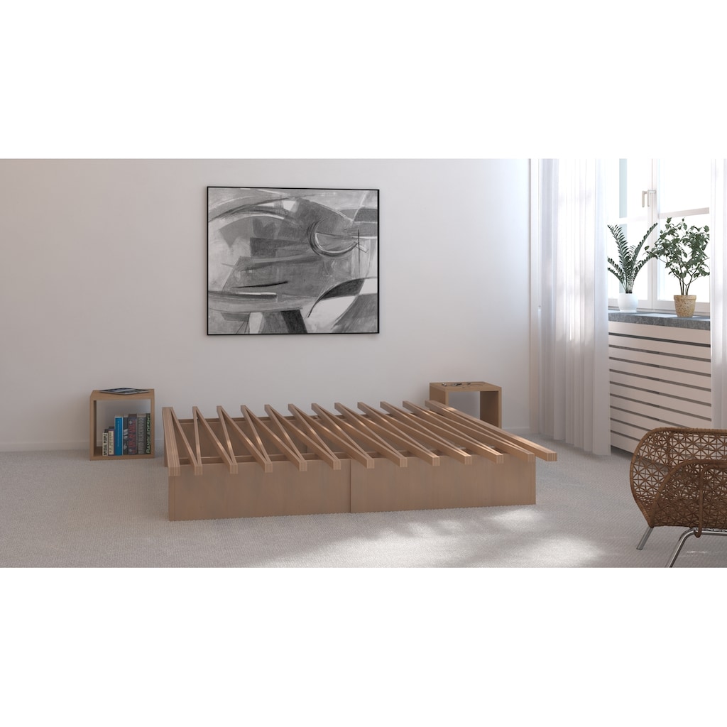 Tojo Futonbett »Tojo-v«, ausziehbar von 90 - 172 cm, werkzeuglose Montage