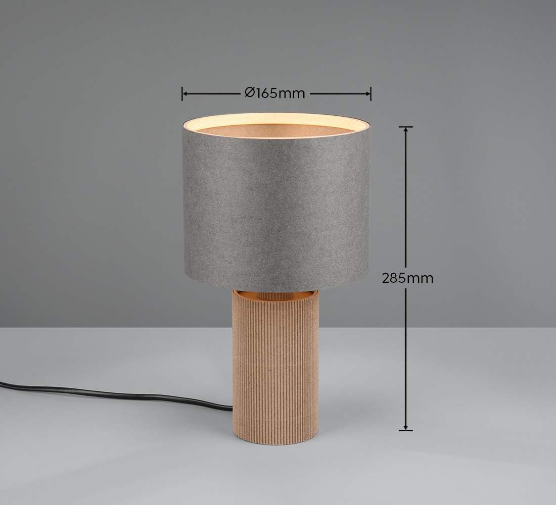 TRIO Leuchten Tischleuchte »CANIO, Tischlampe aus Bambus+Pappe, exkl. Leuchtmittel max 40W« E14 1 Stk. warmweiß - kaltweiß Schnurschalter, Nachttischlampe Schlafzimmer