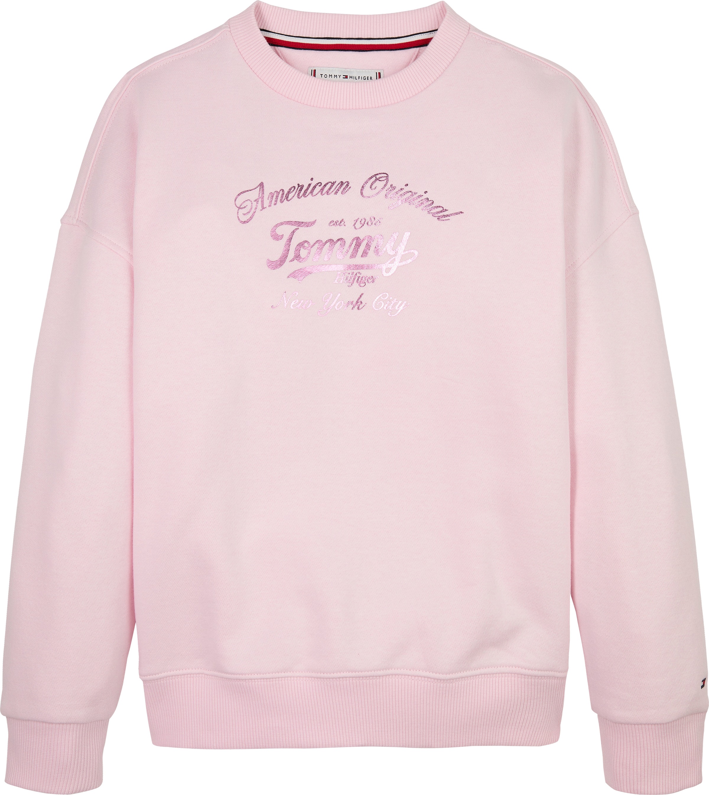 Thumbnail - Tommy Hilfiger Sweatshirt "TOMMY SCRIPT SWEATSHIRT", für Kinder bis 16 Jahre, mit glänzendem Druck