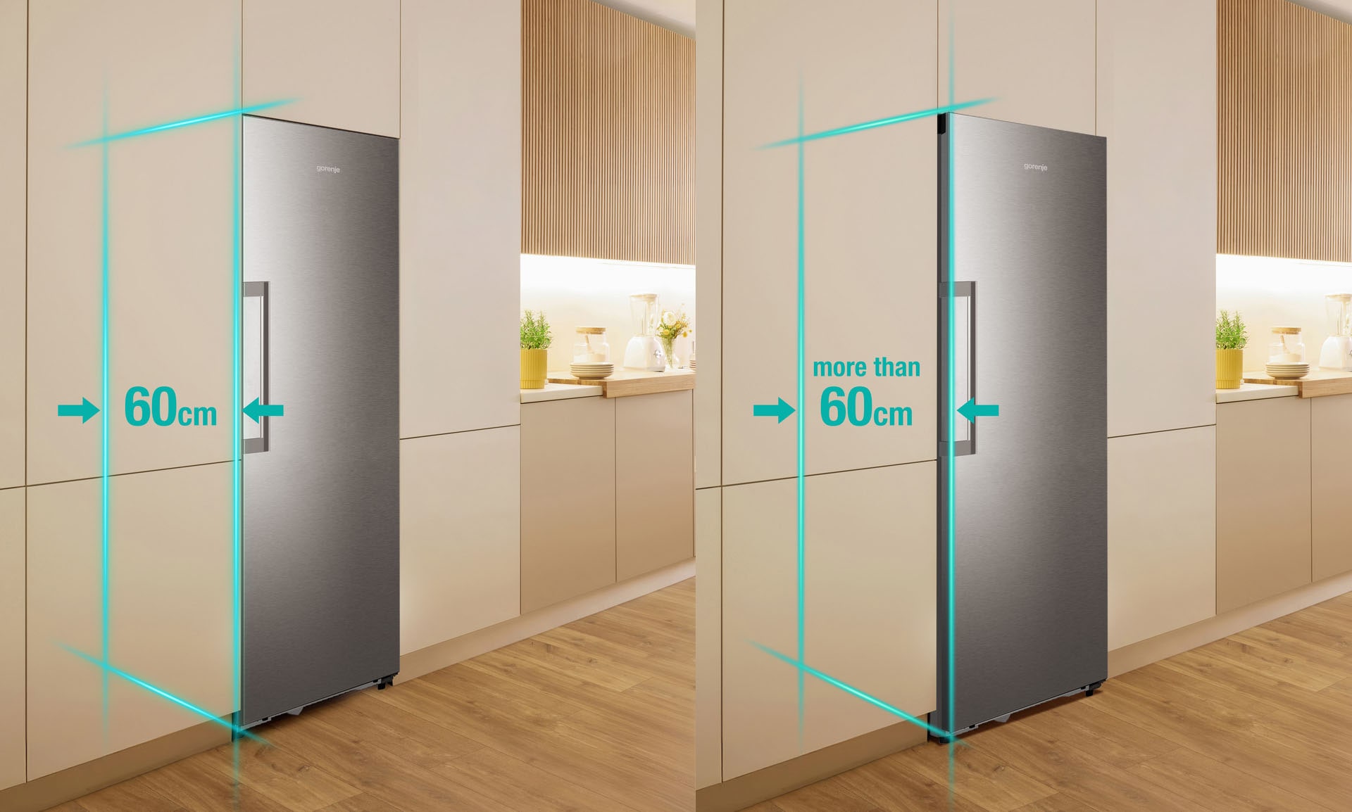 GORENJE Gefrierschrank »FNC618C6XWF« 185,6 cm hoch 59,5 cm breit Perfect KitchenFit - passt sich in die Küchennische an