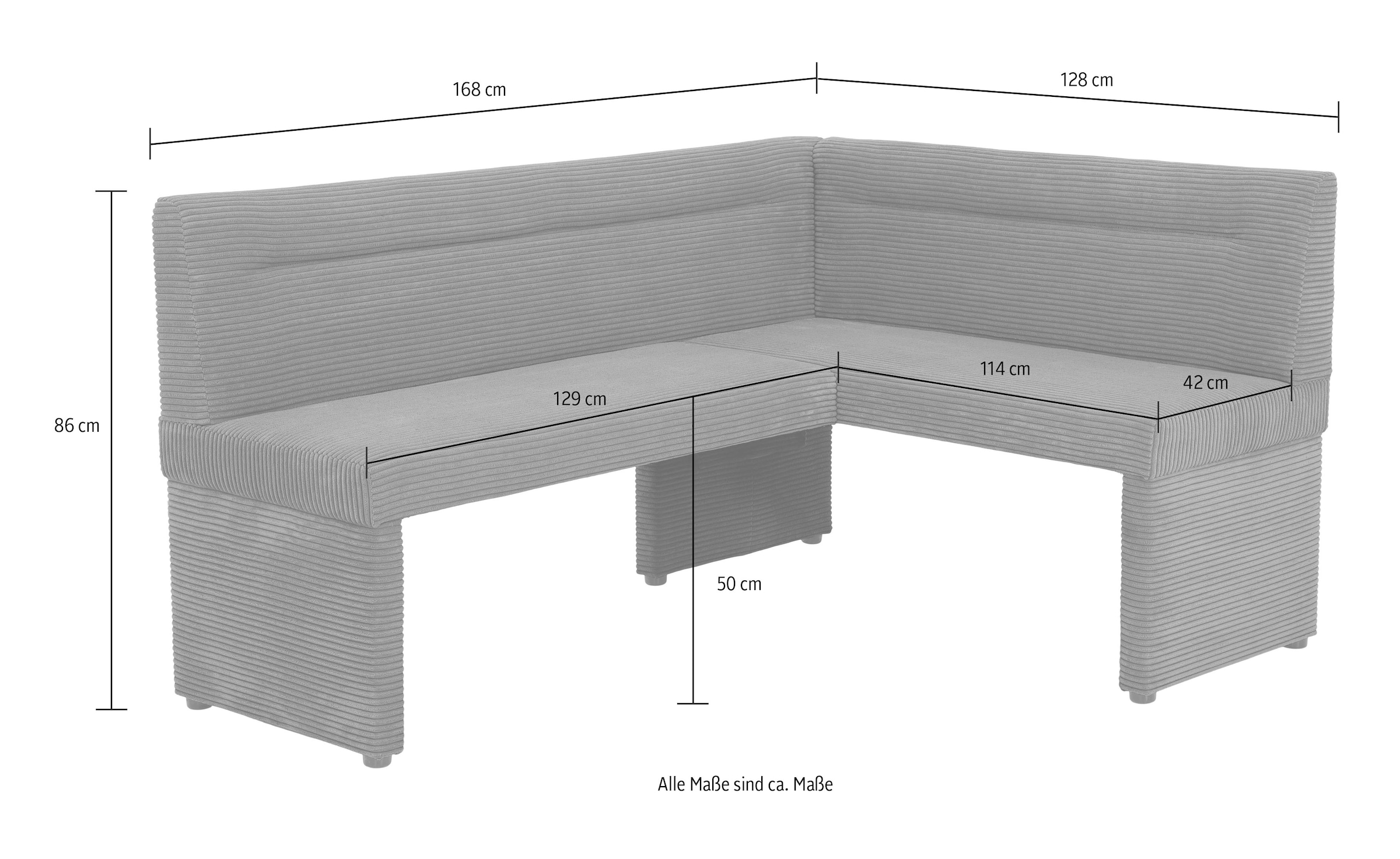 HELA Eckbank »Fabia«, moderner Cordbezug