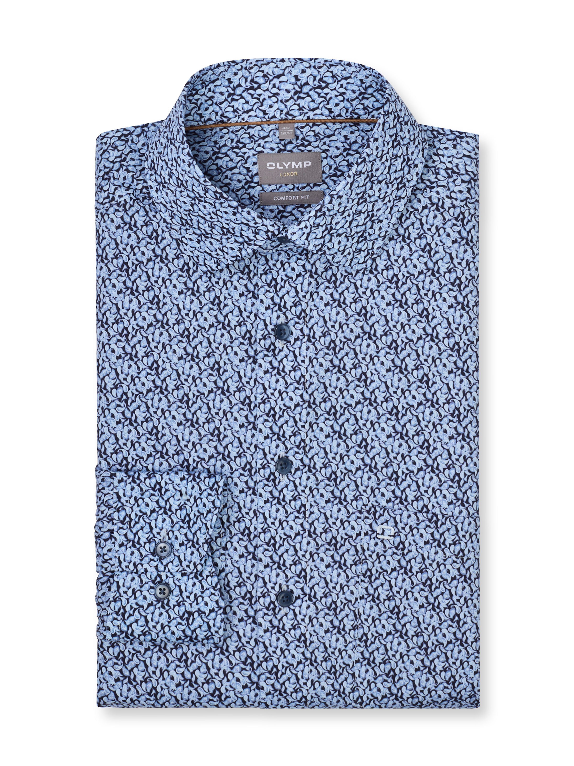 OLYMP Langarmhemd »Luxor« New Kentkragen, comfort fit