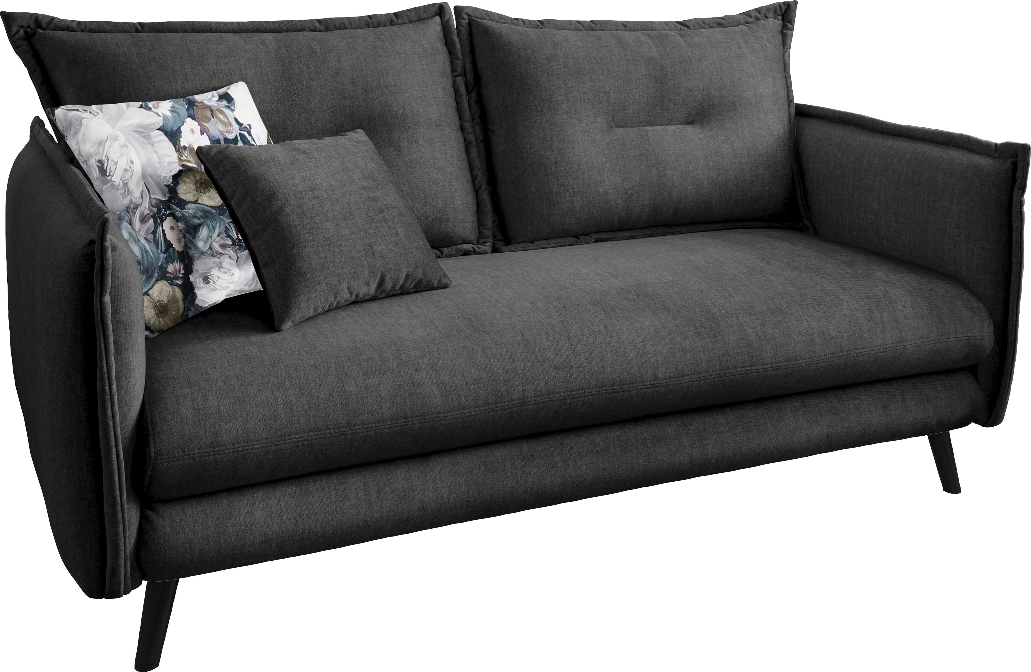 Home affaire 3-Sitzer "Lazio, 183 cm breit, modern und bequem" Velours, Kissen: Microfaser, inkl. Rücken- und Zierkissen