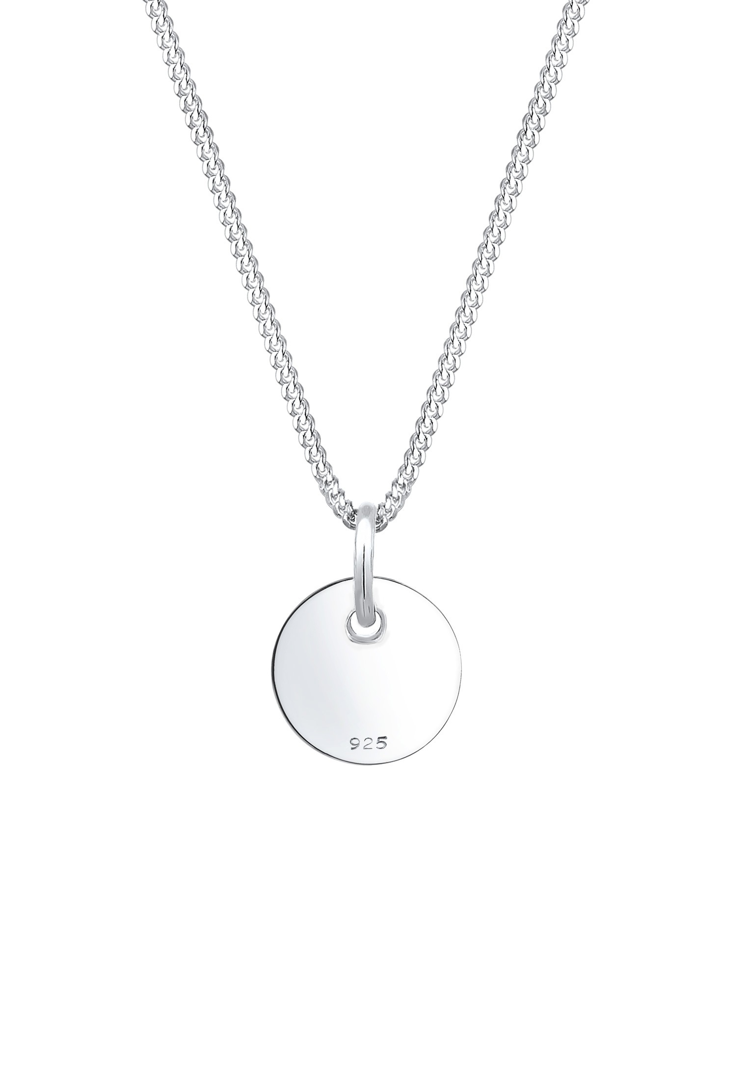 ELLI Panzerkette Circle Pendant Necklace Silver 45cm 3