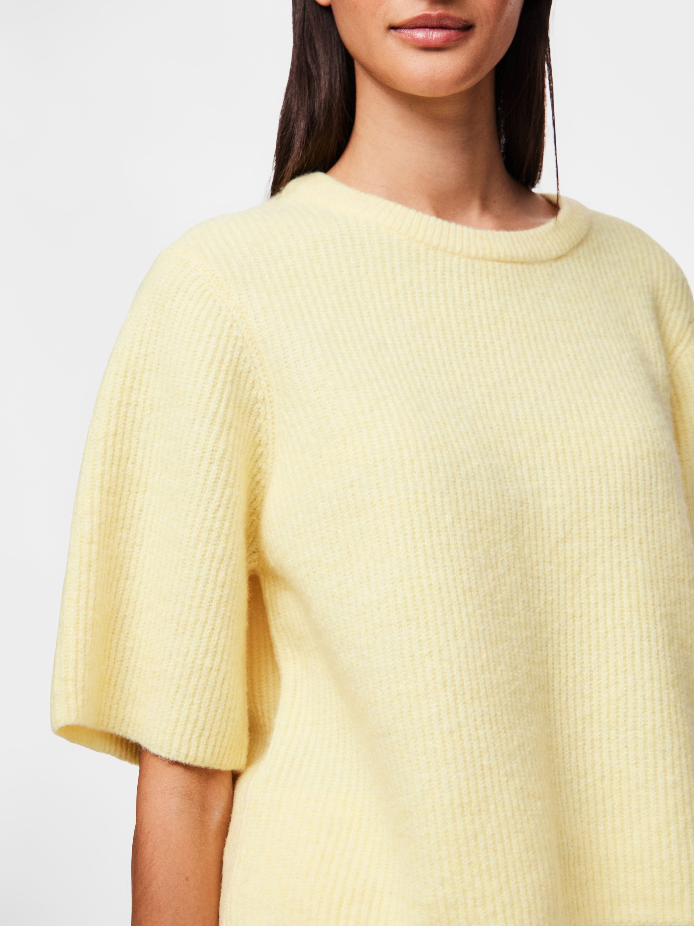 pieces Strickpullover "PCSILLY SS O-NECK KNIT NOOS BC" mit weiten, kurzen Ä günstig online kaufen