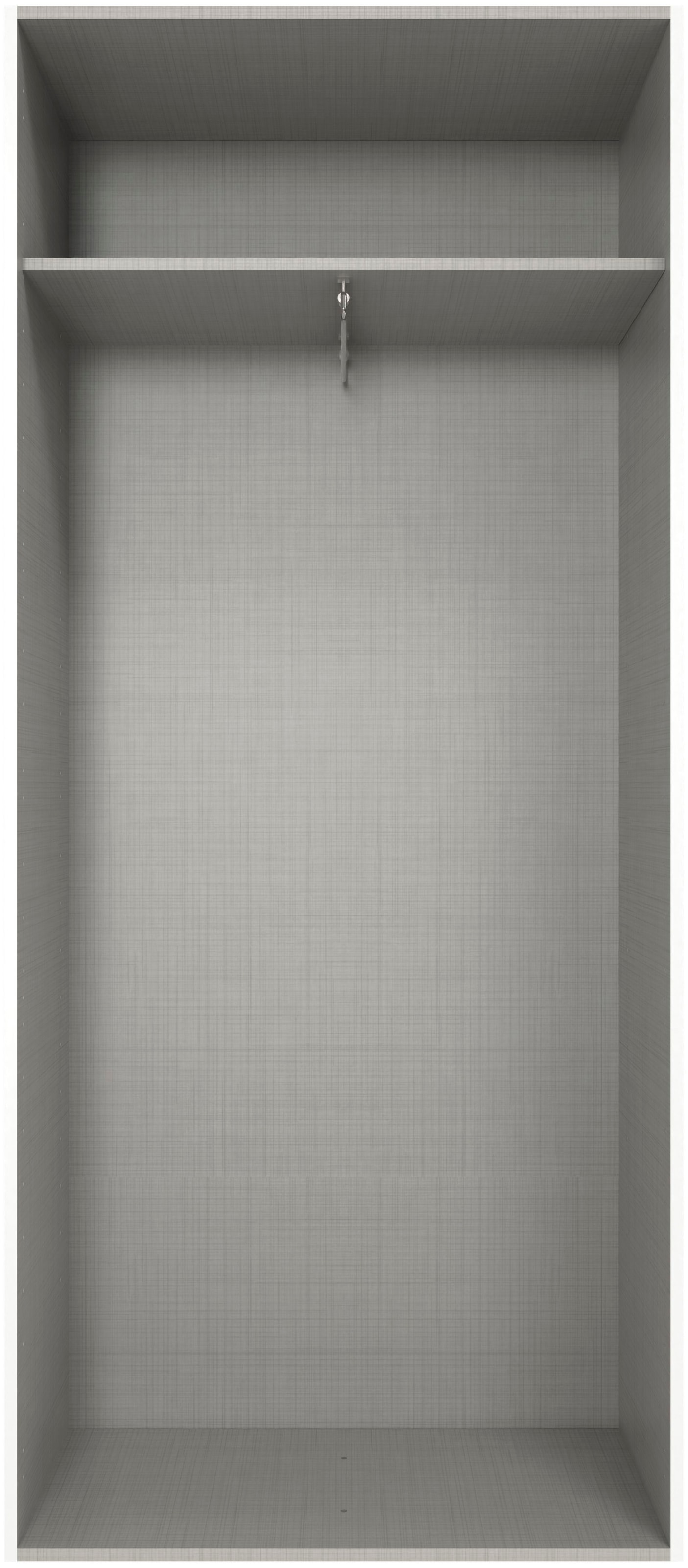Wimex Kleiderschrank »Mugano,in 8 Breiten,3 Höhen,2 Tiefen, viele Farben, Made in Germany« in Basic oder Premium Ausstattung mit 2 weiteren Einlegeböden,  mit langen oder kurzen Griffen aus Metall, mit oder ohne Spiegel