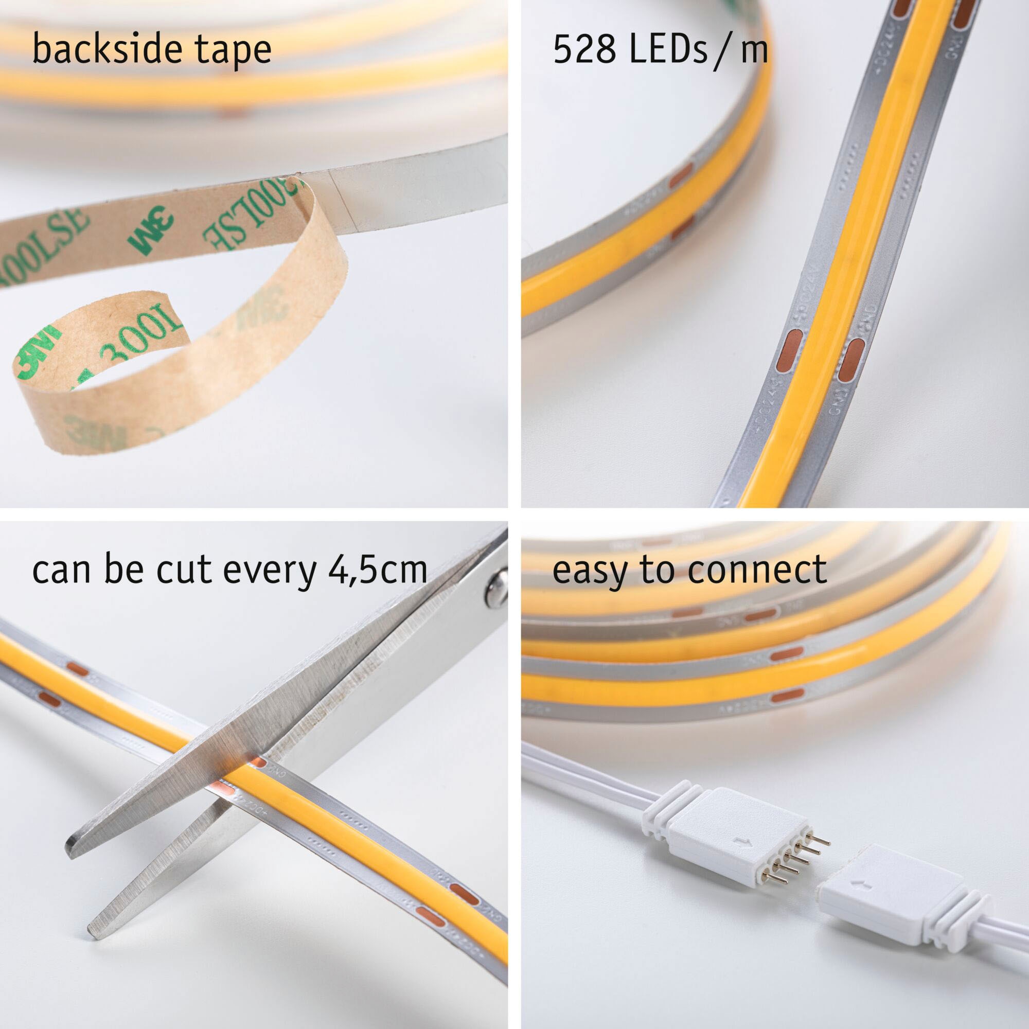 Paulmann LED-Streifen »MaxLED 1000 Full-Line COB Basisset 3m Warmweiß 36W 3240lm 2700K«, 1 St.-flammig