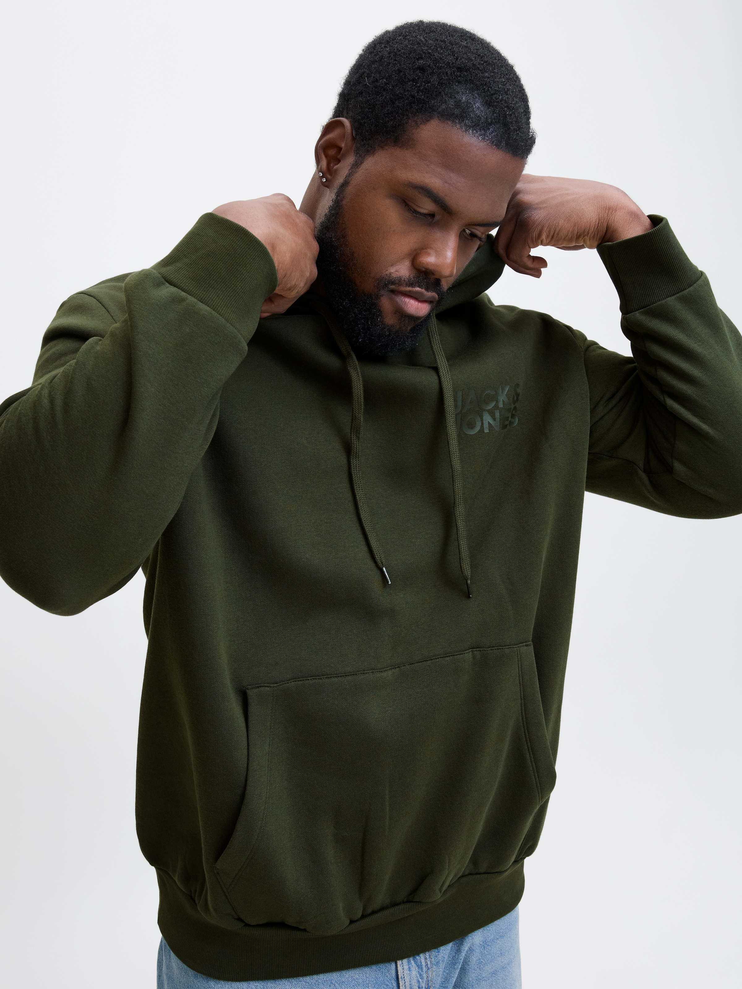 Jack & Jones PlusSize Kapuzensweatshirt »JJECORP LOGO SWEAT HOOD NOOS PLS«, mit Logo Print