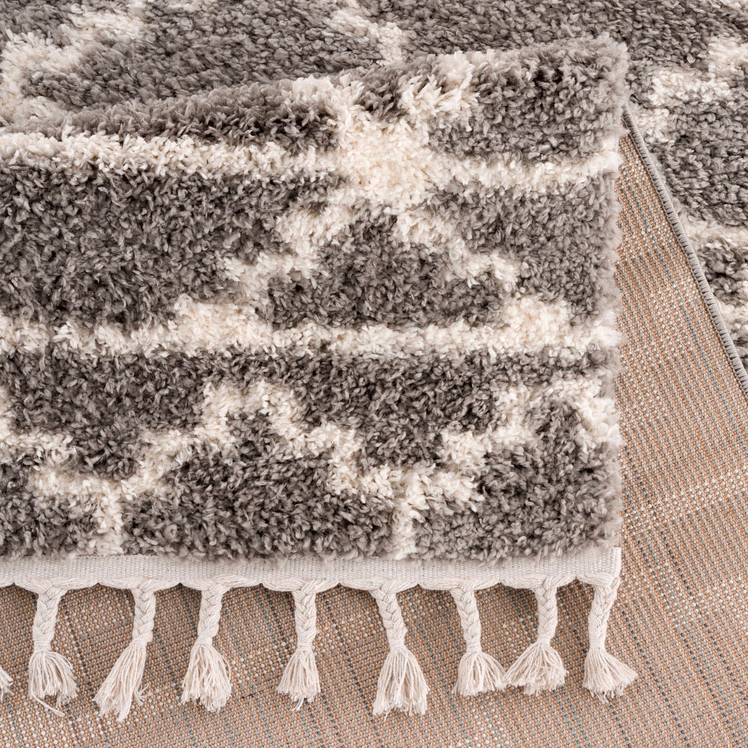 Carpet City Hochflor-Teppich »Pulpy 530«, rechteckig, besonders weich, mit Fransen, Geo-Muster