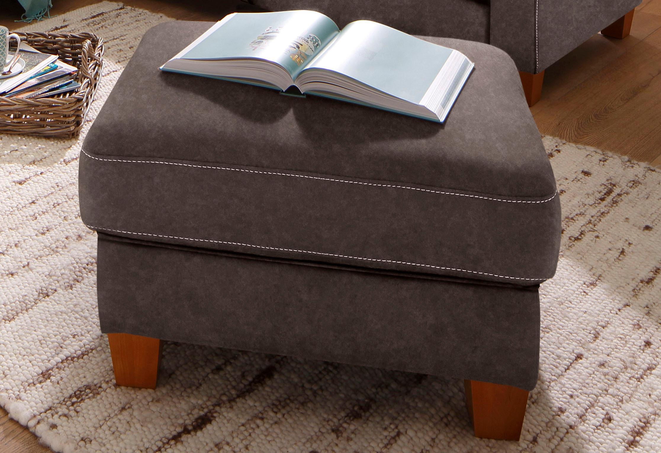 OTTO home Hocker "Borkum; B: 75cm, Federkern-Polsterung, vielseitig nutzbar" mit Federkern