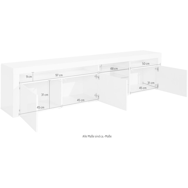 borchardt Möbel Lowboard »Santa Fe«, Breite 200 cm kaufen | BAUR