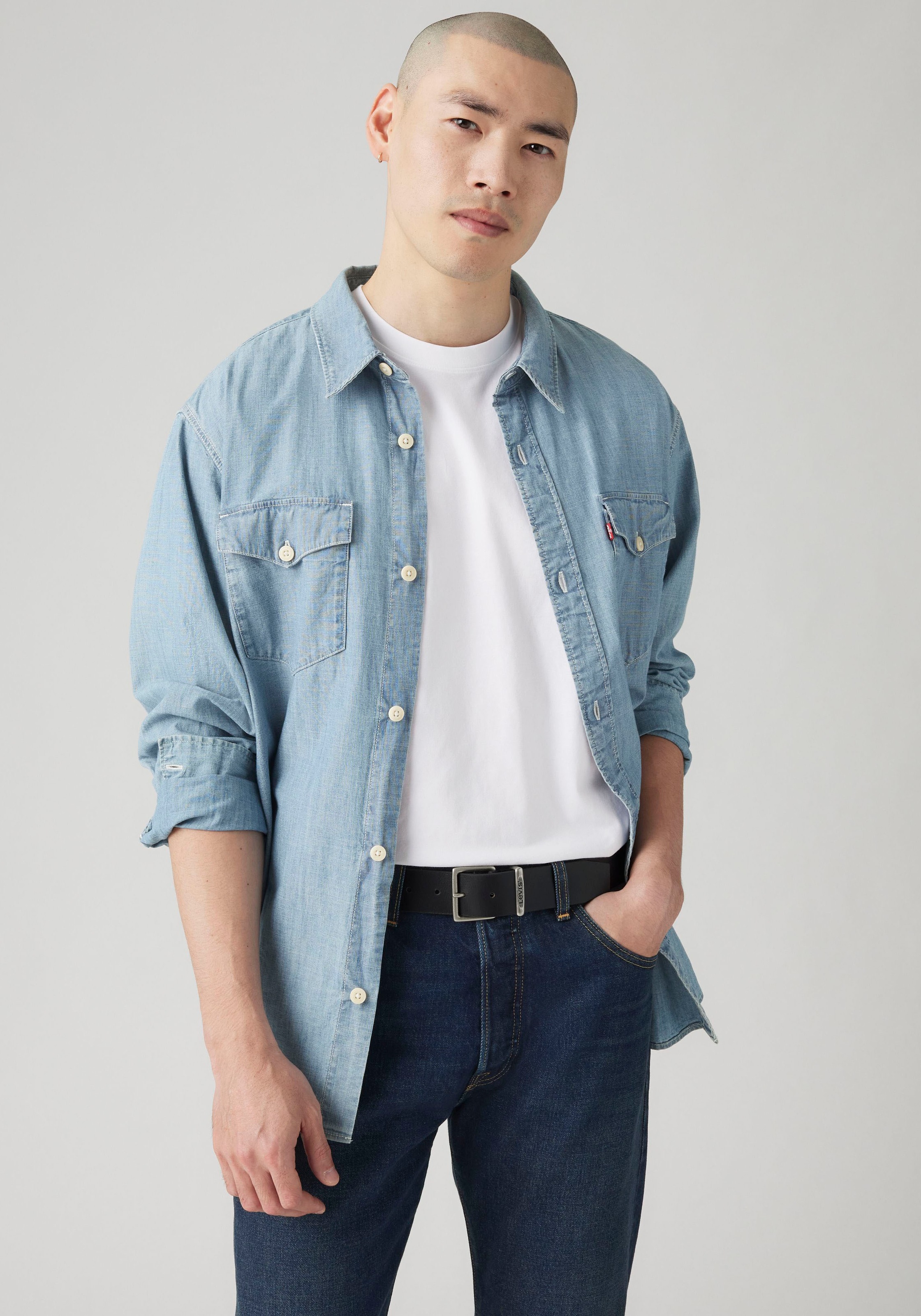 Levis Ledergürtel "FLAT KEEPER BELT" mit Metallschnalle günstig online kaufen