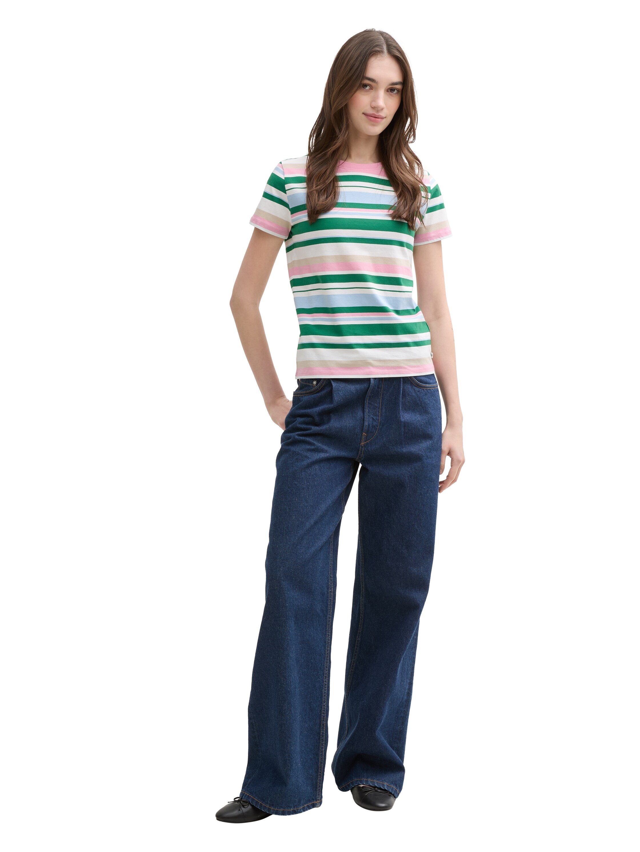TOM TAILOR Denim T-Shirt, geringelt