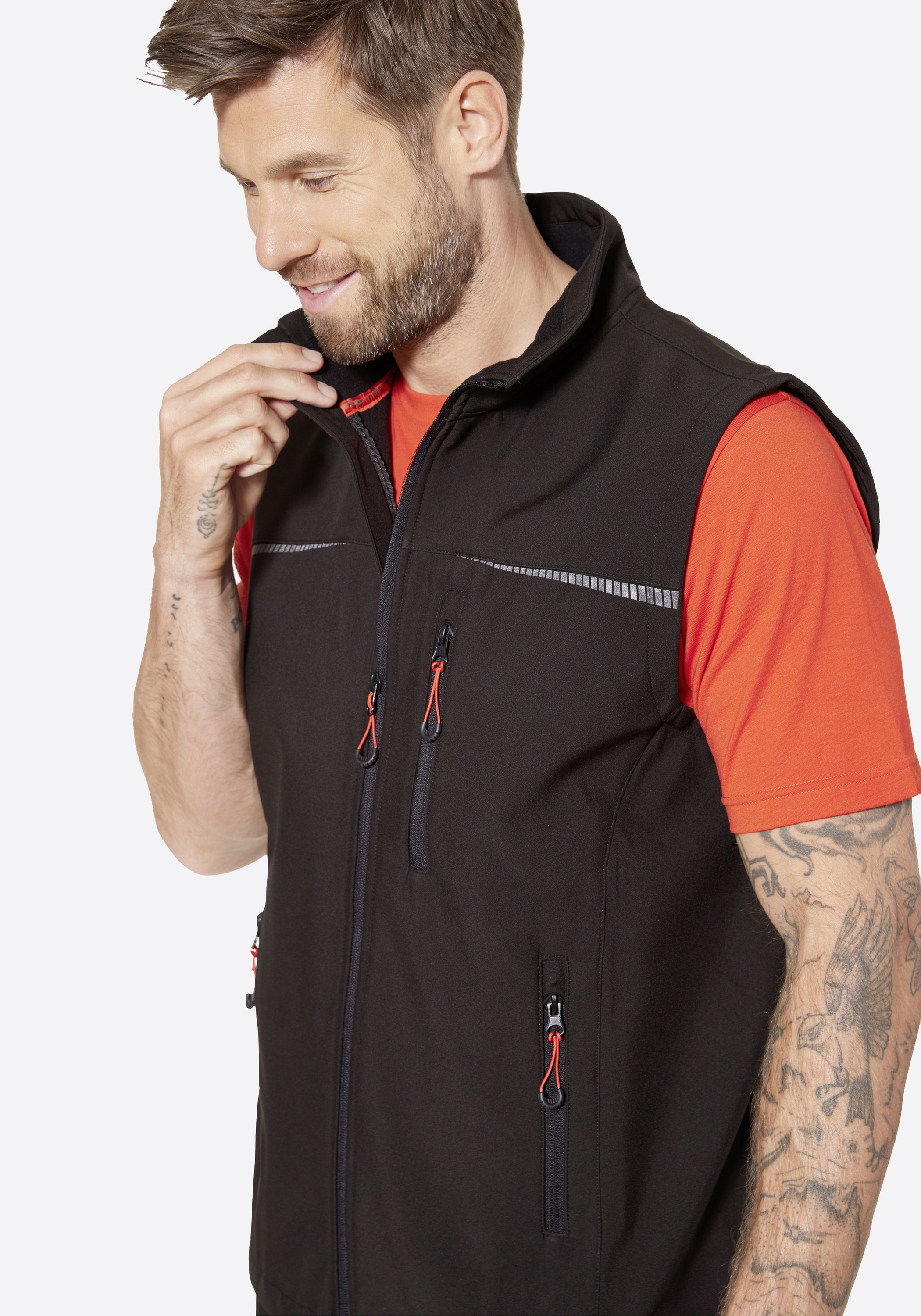 Thumbnail - HERO by John Medoox Arbeitsweste "Workwear Arbeits-Cargoweste Softshell" Arbeits-Cargoweste Softshell Funktionsqualität ...