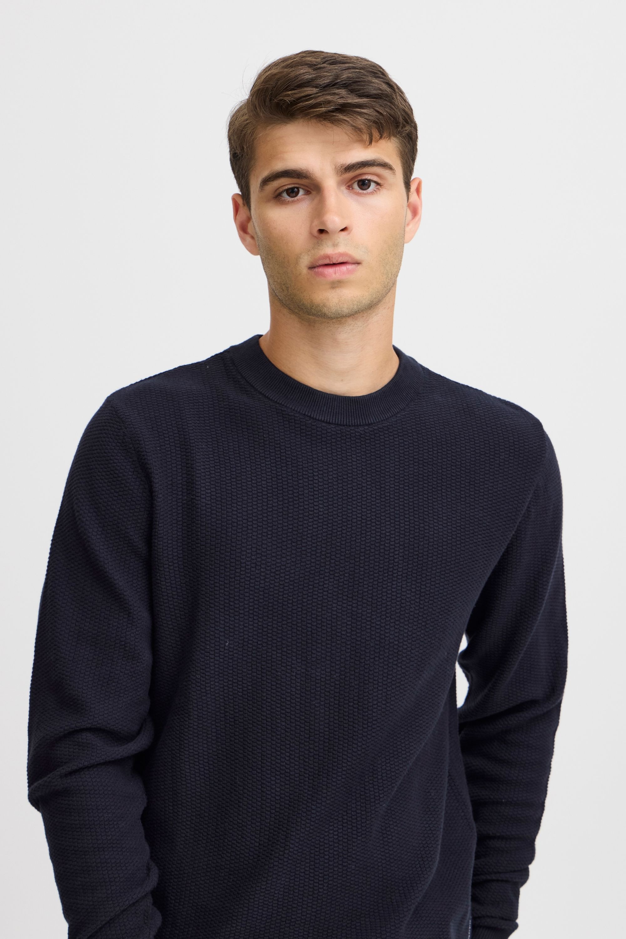 Casual Friday Strickfleece-Pullover »Strickpullover CFKARL 0160 structured crew neck knit«
