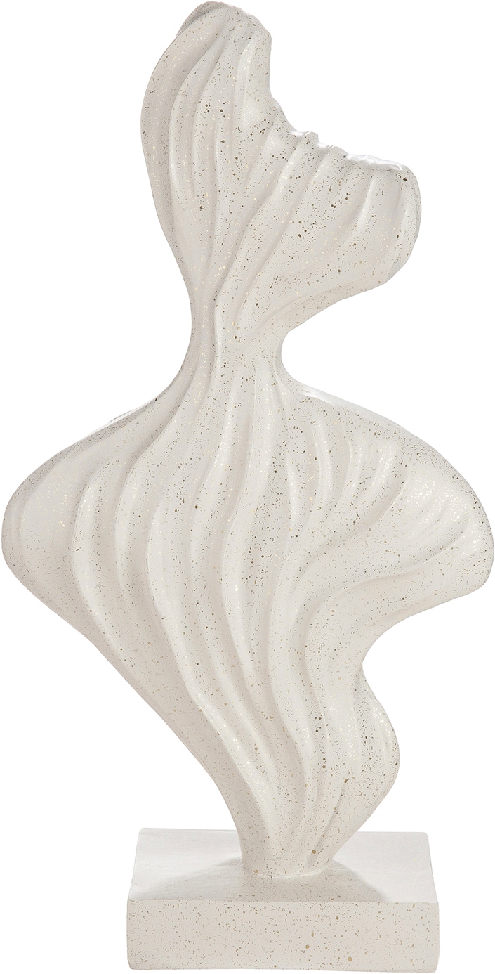 Casablanca by Gilde Skulptur "Skulptur Structo creme" Strukturskulptur abstrakte Deko modernes Kunstobjekt Designskulptur