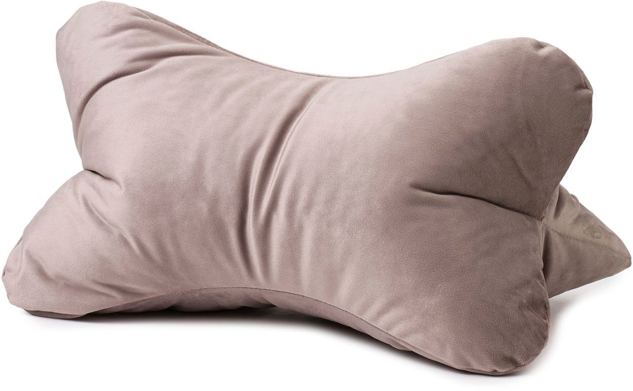 Nackenkissen GÖZZE, B:40cm H:19cm L:25cmtaupe, Polyester, Funktionskissen, "Lesekissen California"